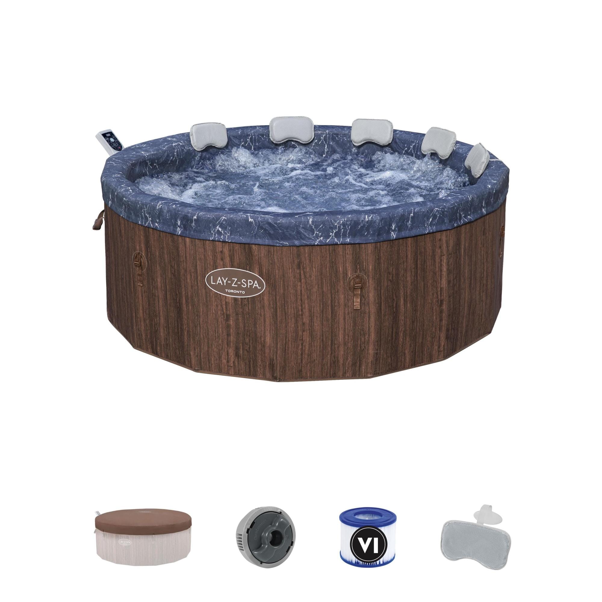 Opblaasbare bubbelbaden Lay-Z Spa Lay-Z-Spa Toronto Energy-Efficient Smart AirJet Spa met App Bediening 5-7 Personen Bestway 1