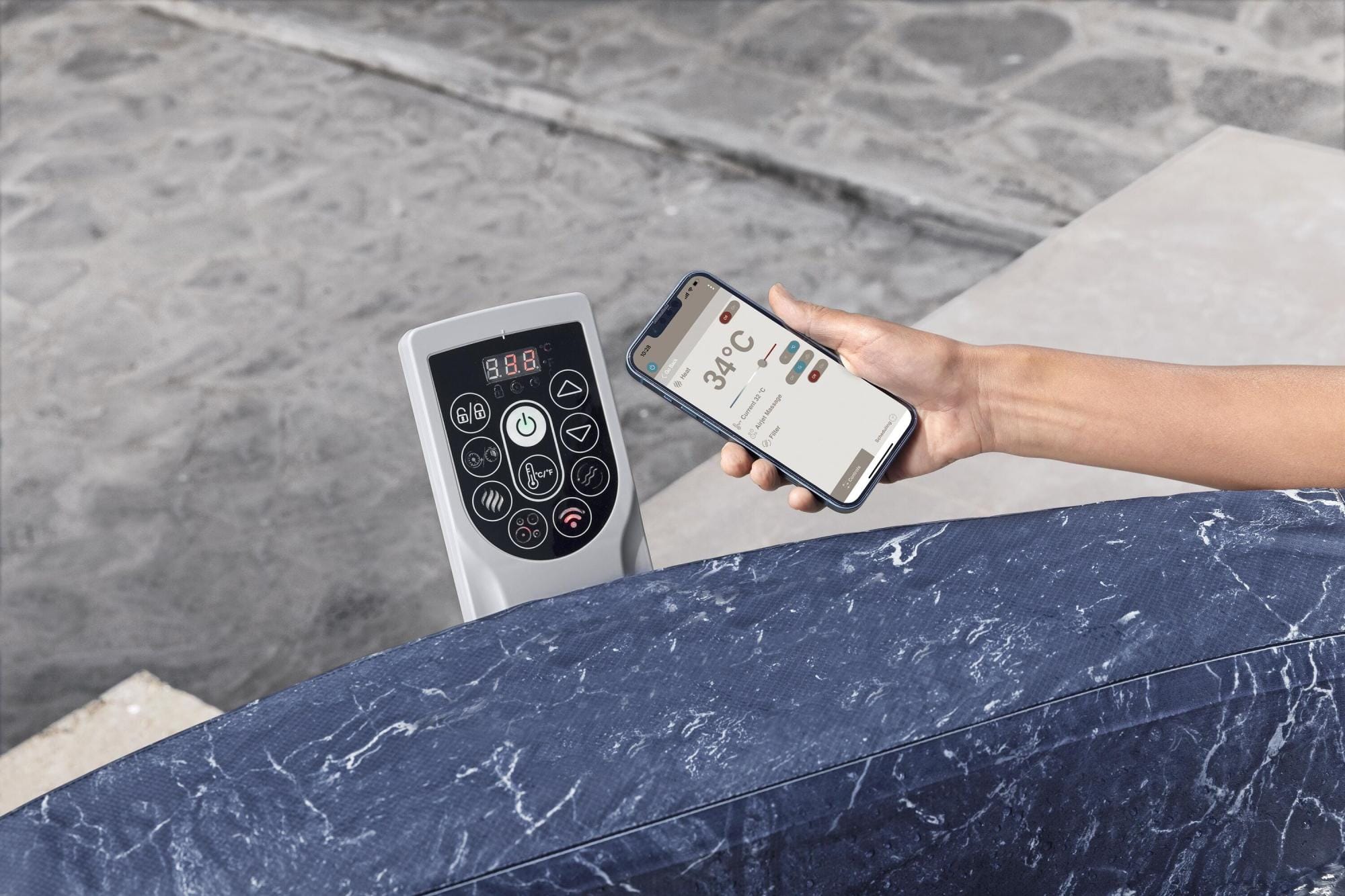 Opblaasbare bubbelbaden Lay-Z Spa Lay-Z-Spa Toronto Energy-Efficient Smart AirJet Spa met App Bediening 5-7 Personen Bestway 10