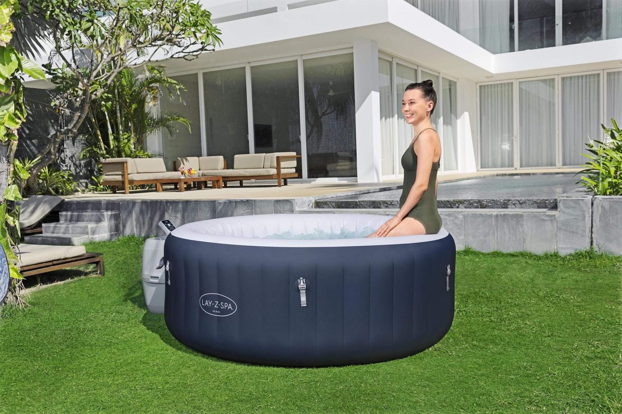 Opblaasbare bubbelbaden Lay-Z Spa Lay-Z-Spa Miami Energy-Efficient AirJet Opblaasbare Spa 2-4 Personen Bestway 4