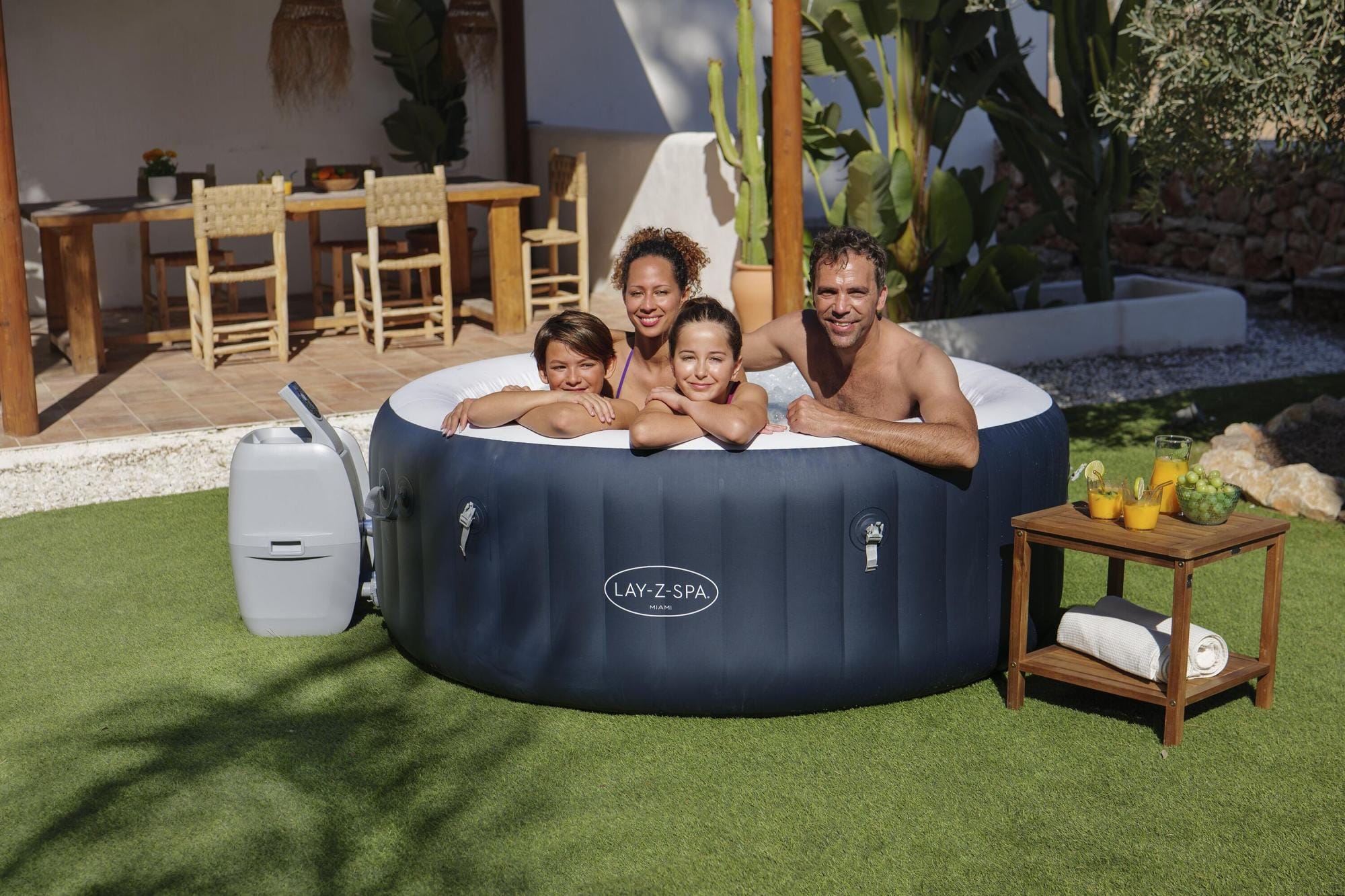 Opblaasbare bubbelbaden Lay-Z Spa Lay-Z-Spa Miami Energy-Efficient AirJet Opblaasbare Spa 2-4 Personen Bestway 5