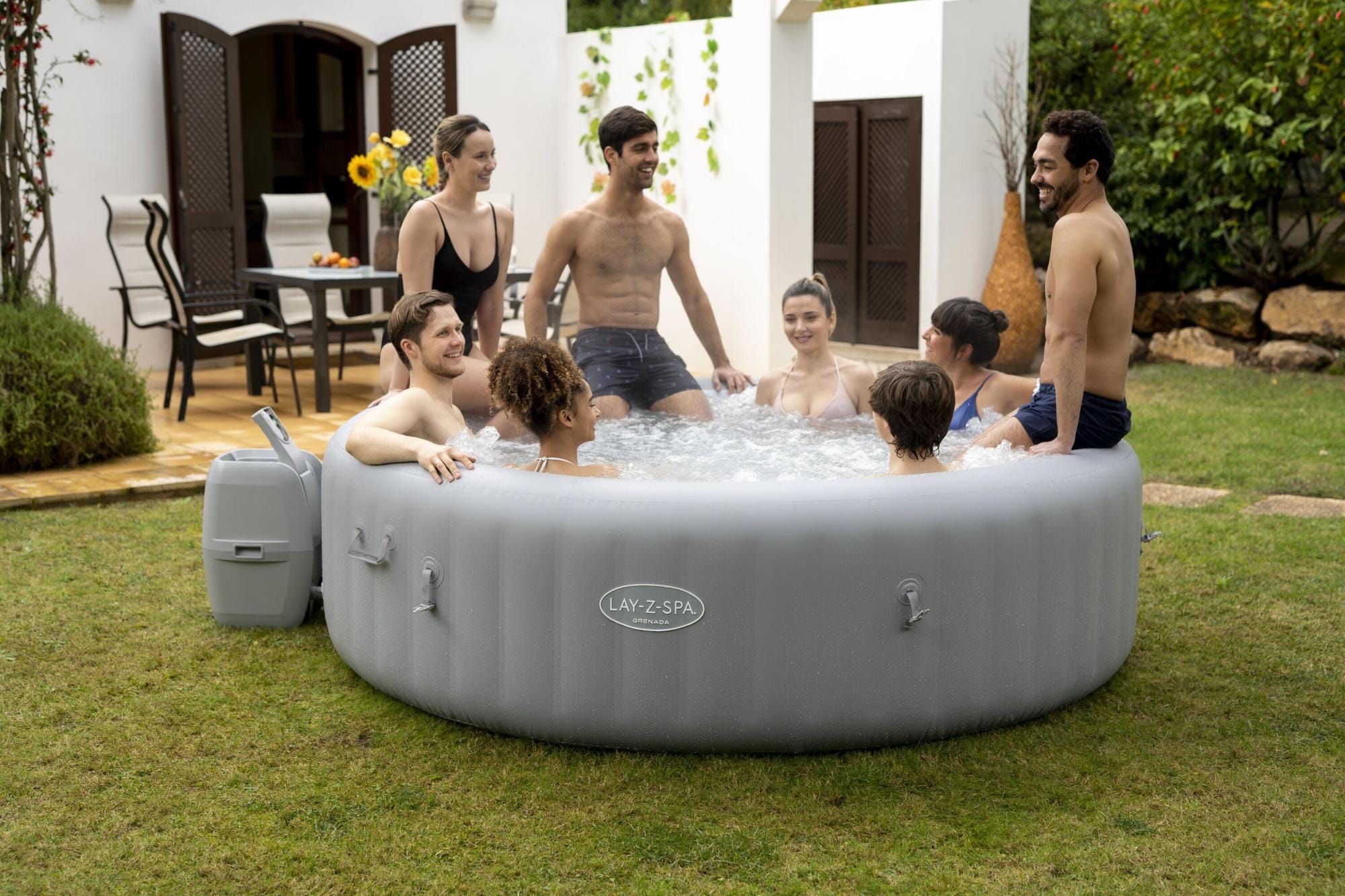 Opblaasbare bubbelbaden Lay-Z Spa Lay-Z-Spa Grenada AirJet opblaasbare spa 6-8 personen Bestway 1