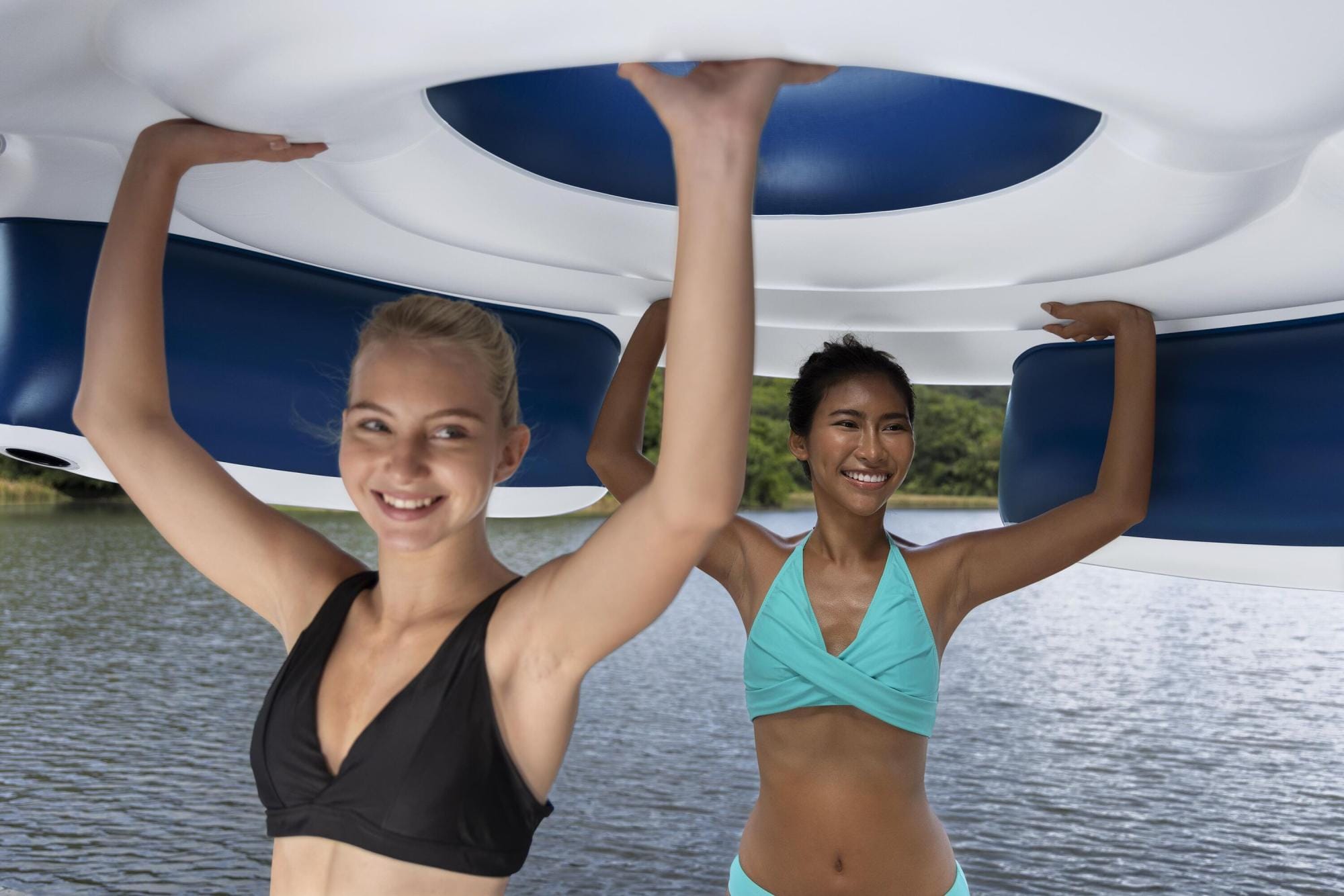 Opblaasbare strandartikelen Hydro Force Lazy Dayz Opblaasbaar Party Eiland voor 4 Personen Bestway 6