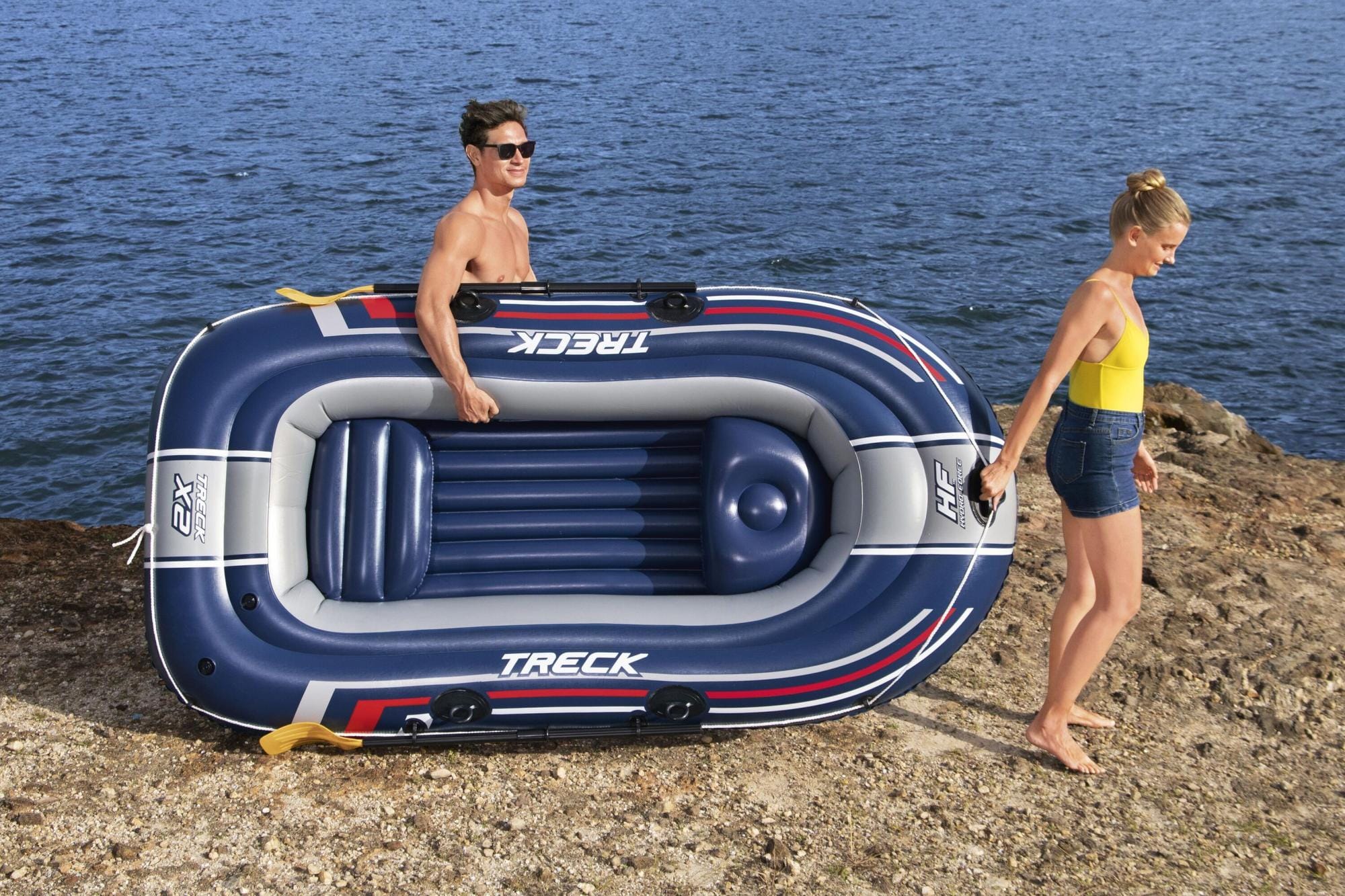 SUP en kajak Hydro-Force Treck X2-set met opblaasboot Bestway 9