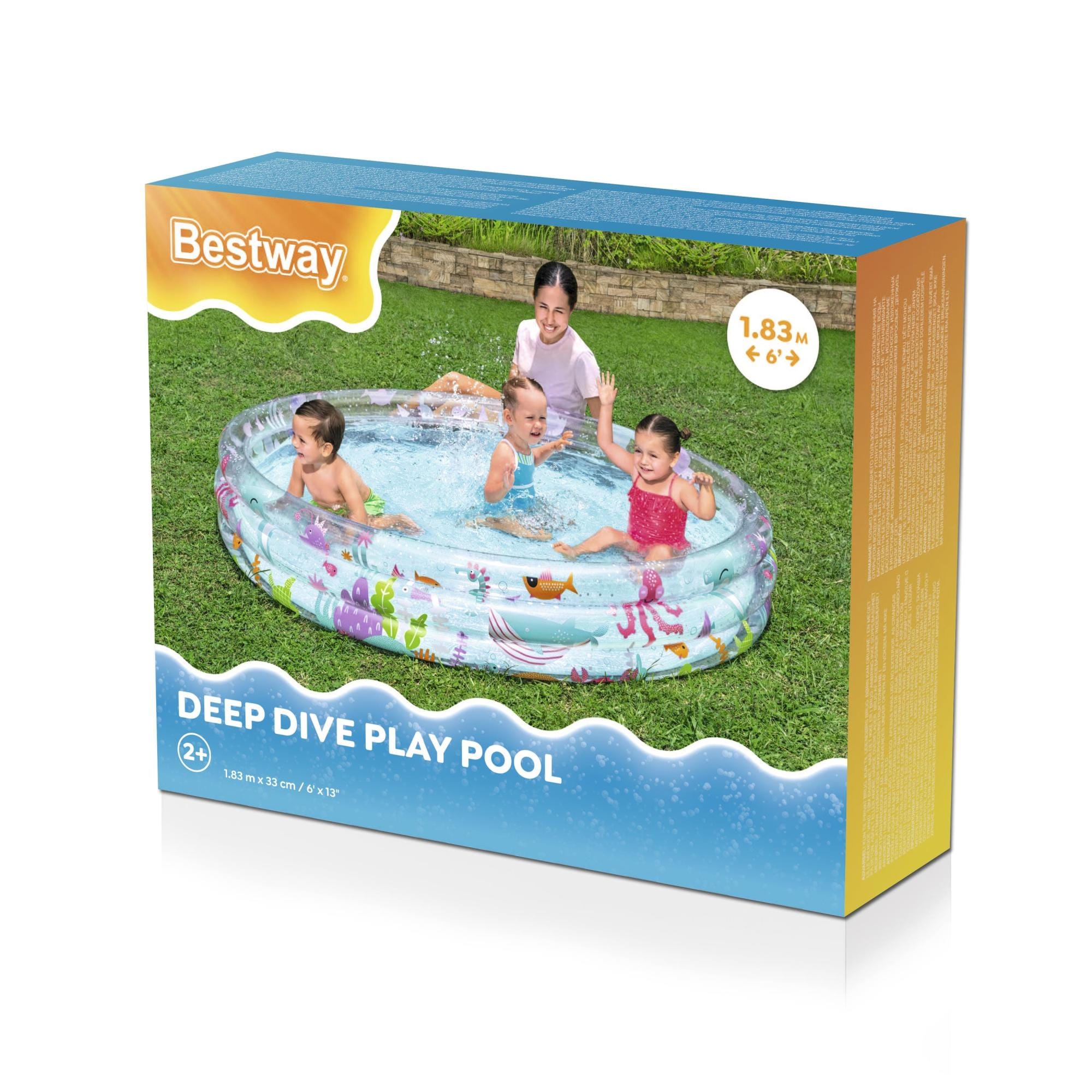 Opblaasbare spullen voor kinderen Bestway Deep Dive Opblaasbaar Kinderzwembad met 3 Ringen 1,83 m x 33 cm Bestway 6
