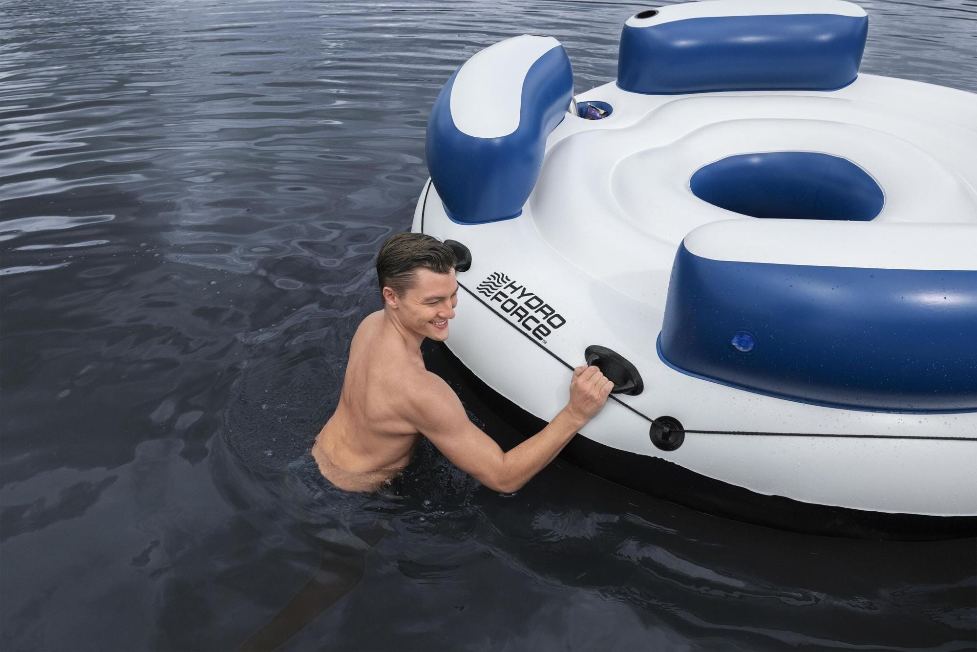 Opblaasbare strandartikelen Hydro Force Lazy Dayz Opblaasbaar Party Eiland voor 4 Personen Bestway 11