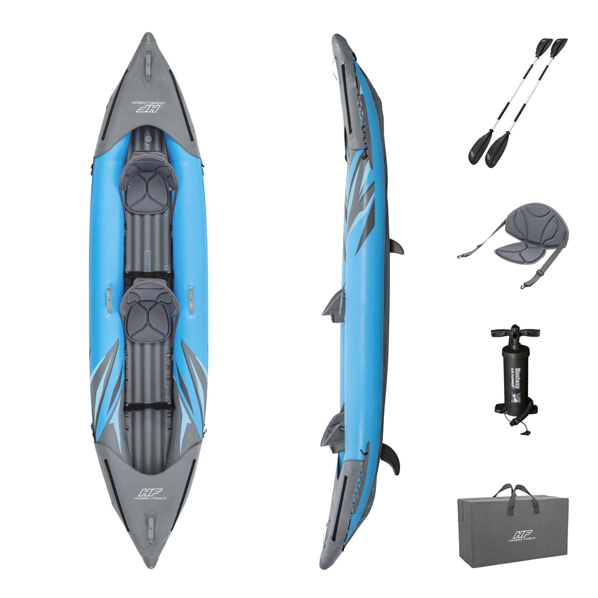 SUP en kajak Surge Elite opblaasbare kayak van 382x94 cm, voor 2 personen Bestway 2