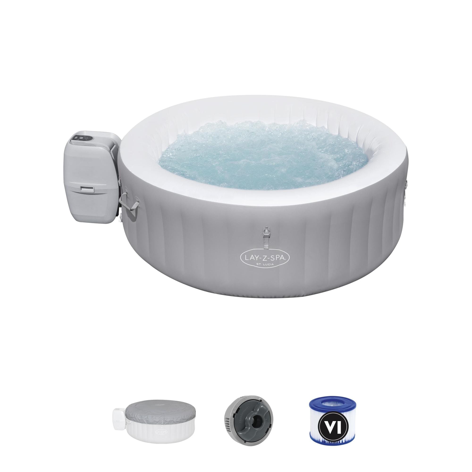 Opblaasbare bubbelbaden Lay-Z Spa Lay-Z-Spa St. Lucia AirJet opblaasbare spa 2-3 personen Bestway 1