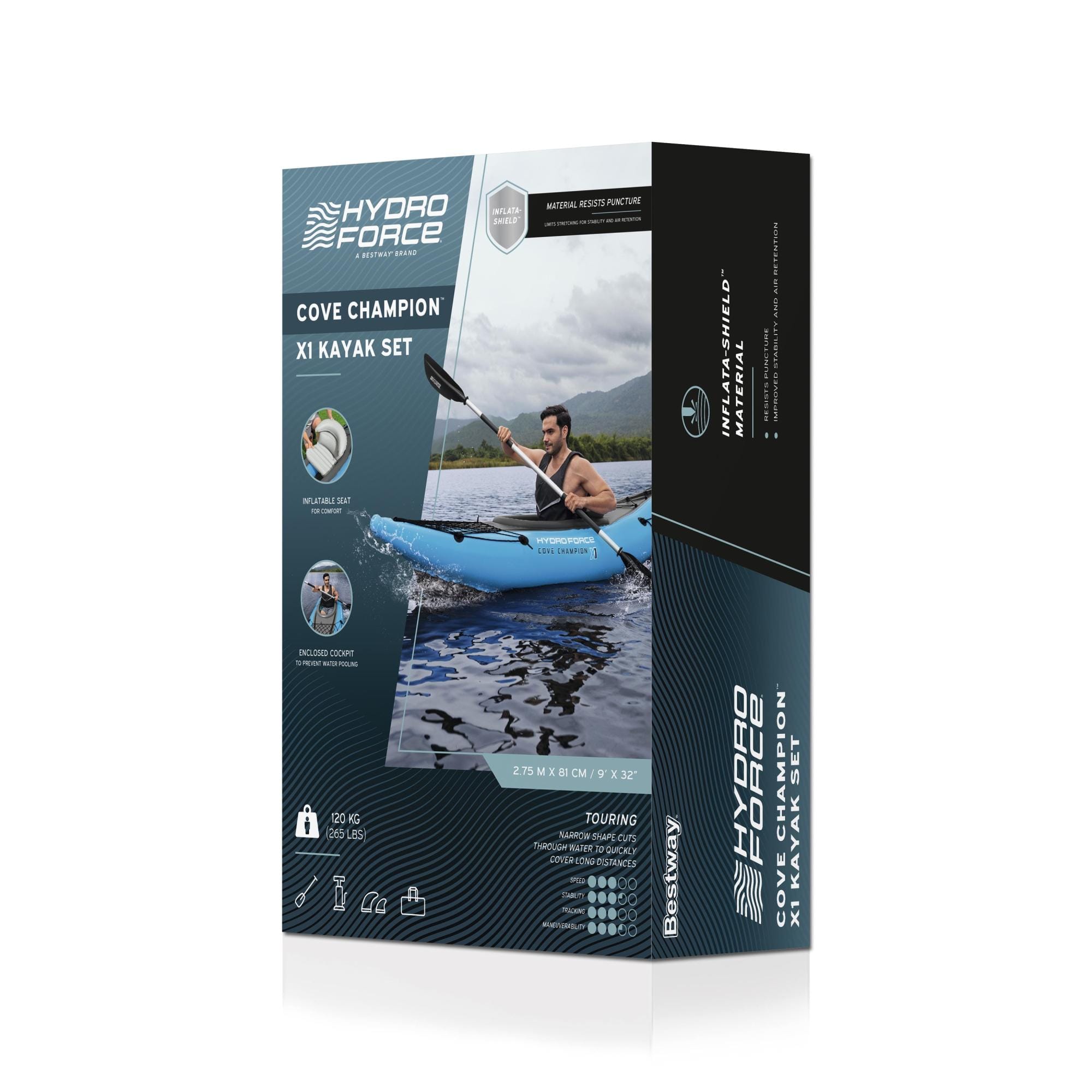 SUP en kajak Hydro Force Cove Champion X1 Opblaasbare Kajak Set voor 1 Persoon 2,75 m Bestway 14