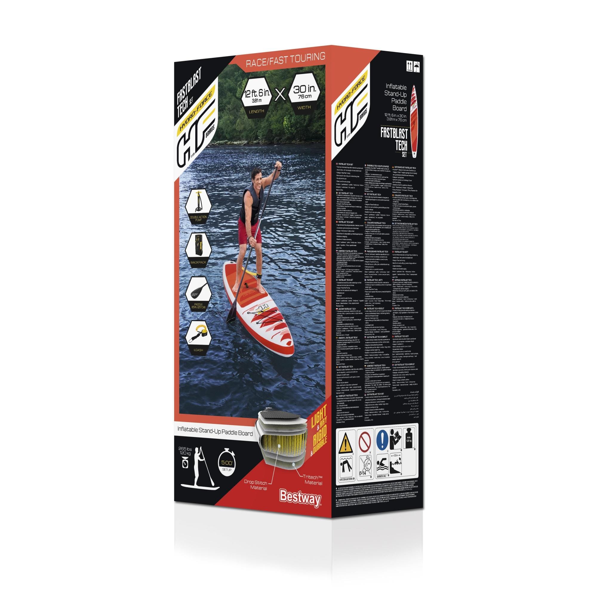SUP en kajak Hydro-Force Fastblast Tech set met opblaasbaar stand-up paddleboard 3,81 m Bestway 12