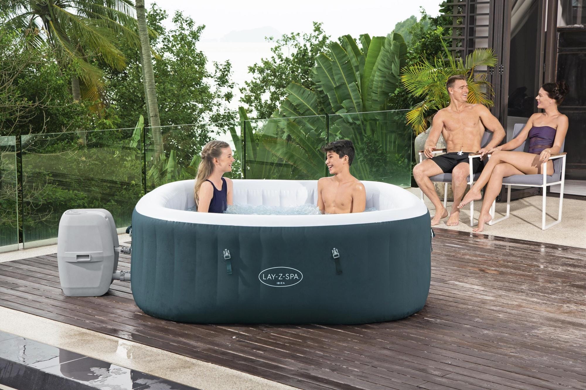 Opblaasbare bubbelbaden Lay-Z Spa Lay-Z-Spa Ibiza AirJet opblaasbare spa 4-6 personen Bestway 3