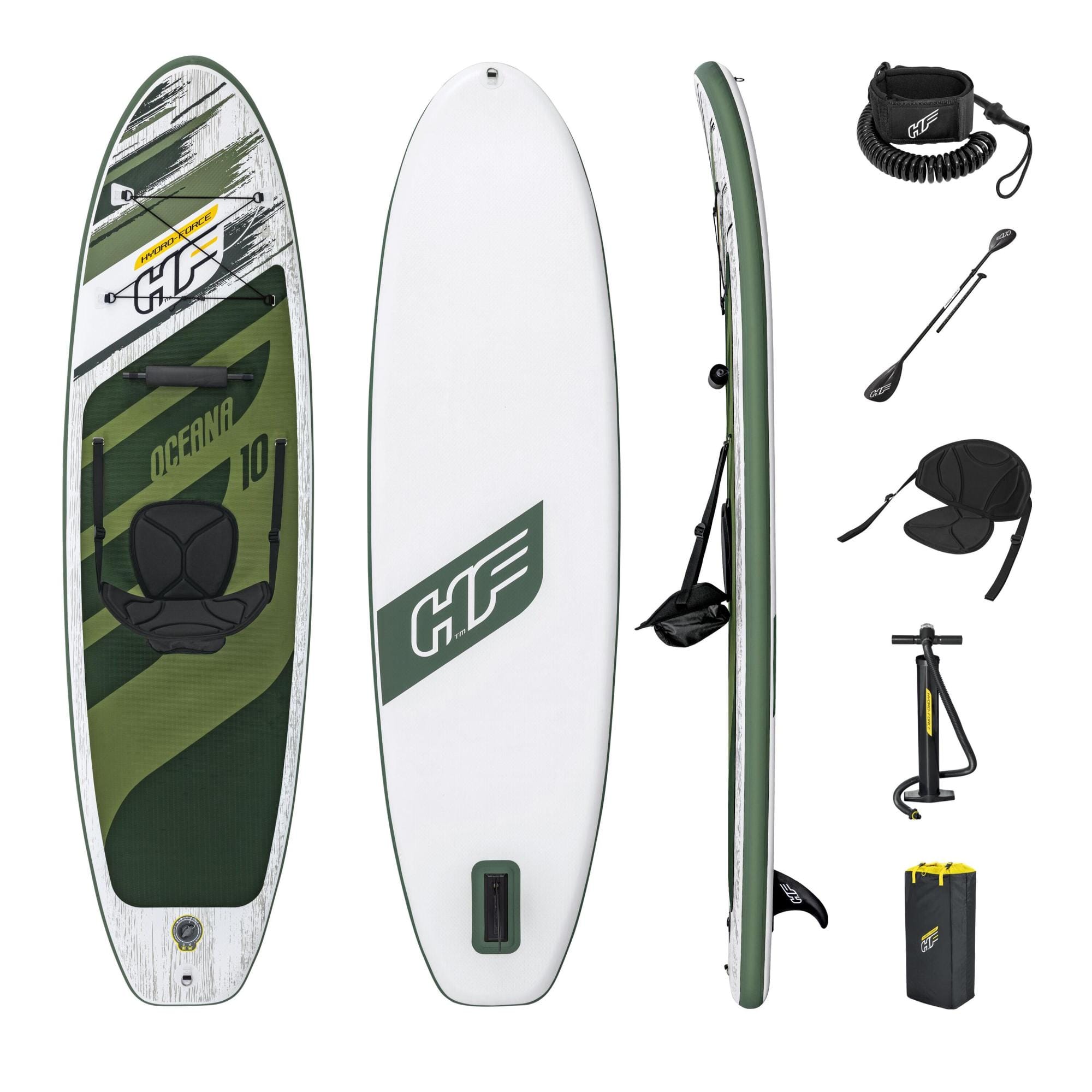 SUP en kajak Hydro-Force Oceana Omvormbare Opblaasbare Stand-Up Paddleboard en Kayak Set 3,05 m Bestway 1