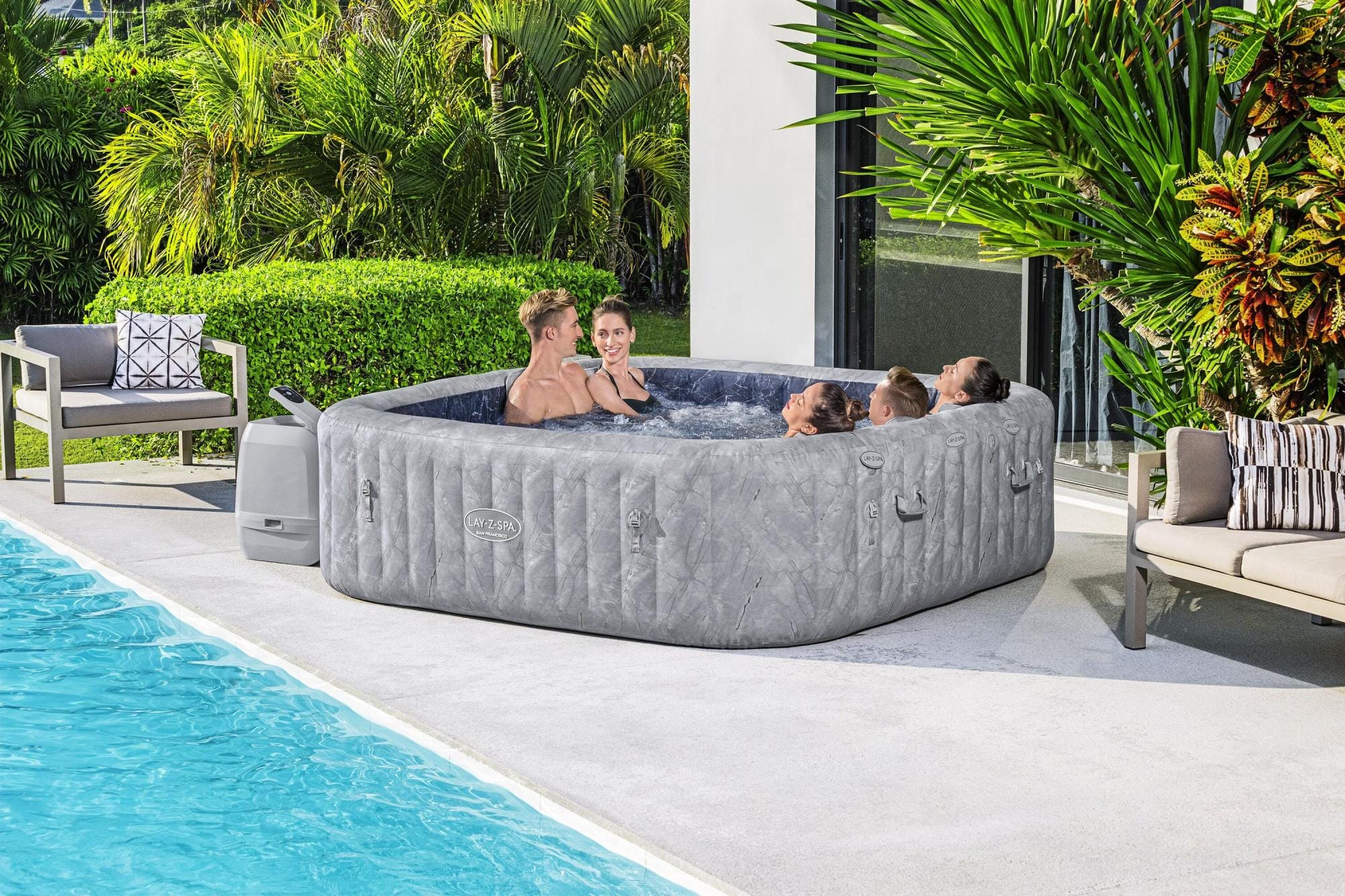 Opblaasbare bubbelbaden Lay-Z Spa Lay-Z-Spa San Francisco HydroJet Pro opblaasbare spa 5-7 personen Bestway 3