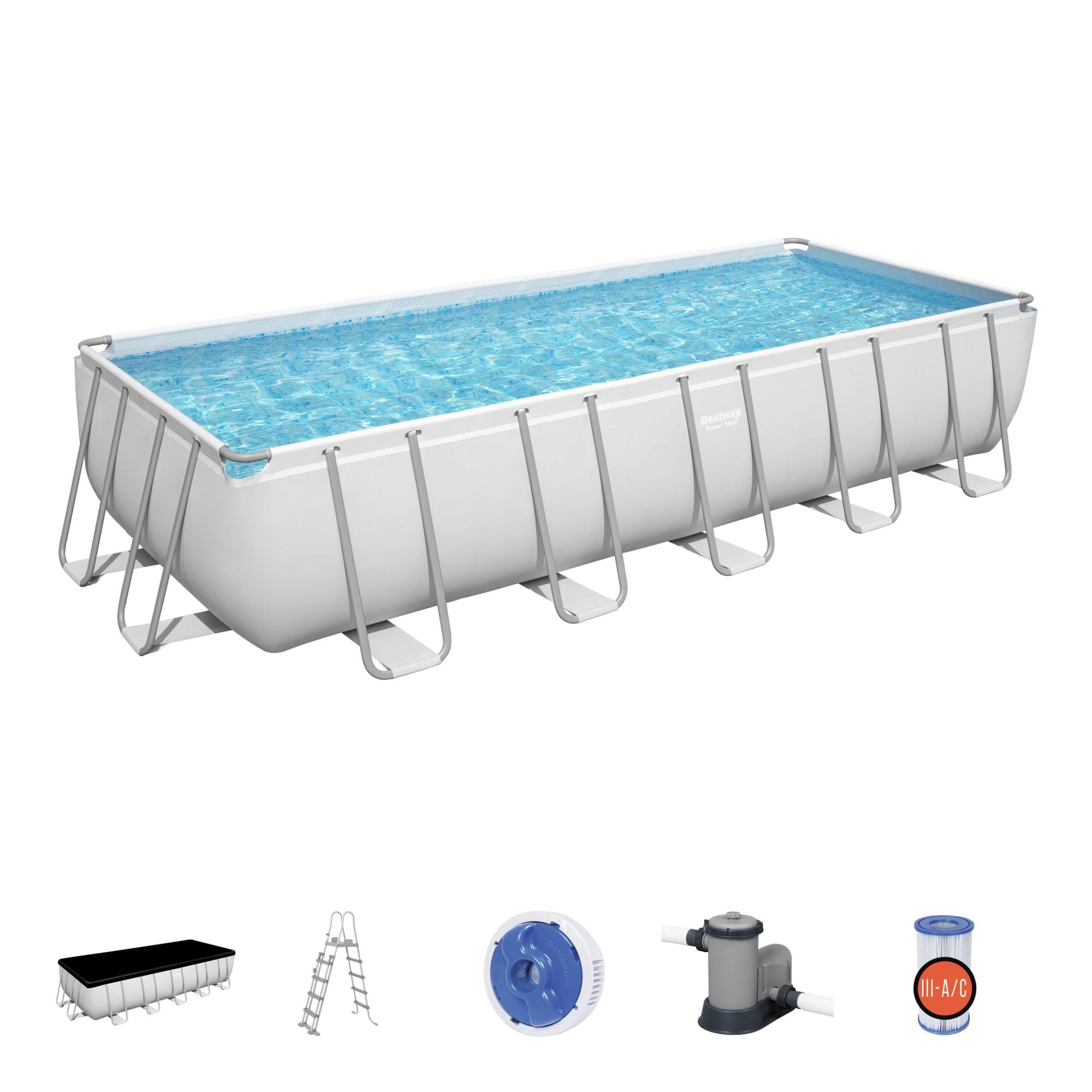 Bovengronds zwembad Bestway Power Steel Bovengronds Zwembad Set 6,40 m x 2,74 m x 1,32 m Bestway 1