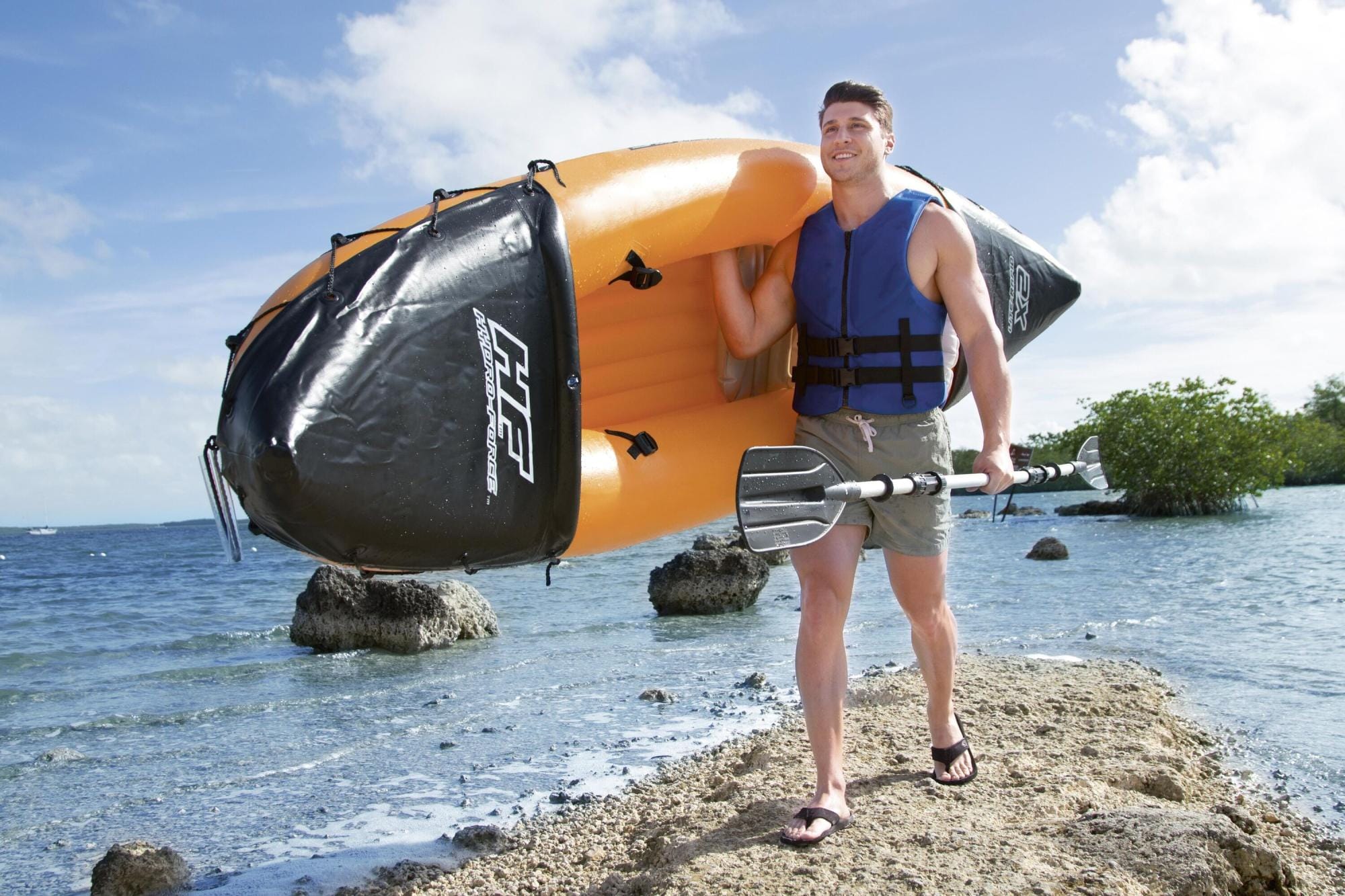 SUP en kajak Hydro-Force Lite-Rapid X2 set met opblaasbare kajak Bestway 5