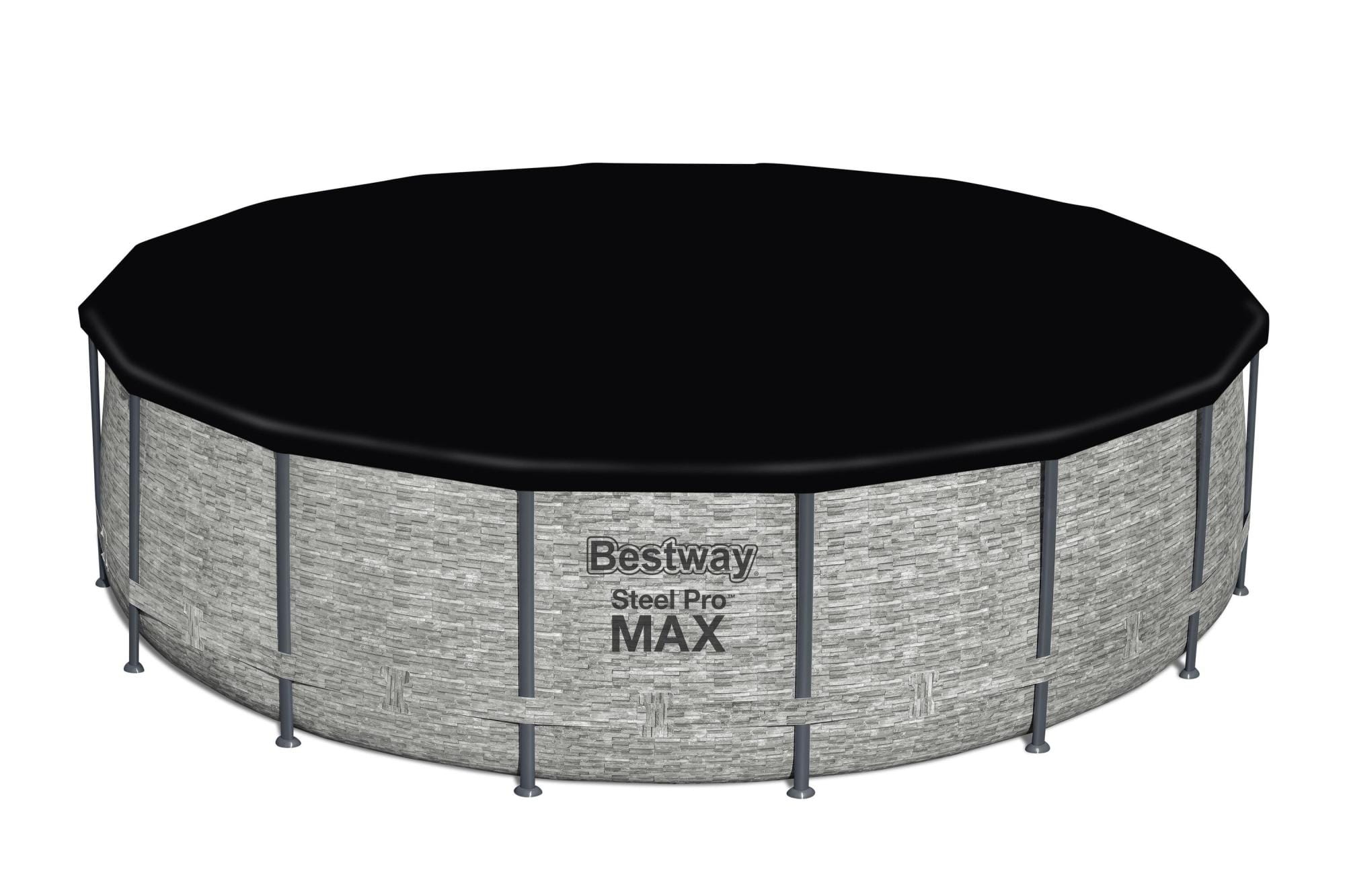 Bovengronds zwembad Steel Pro MAX bovengrondse set van 488x122 cm steenmotief Bestway 4