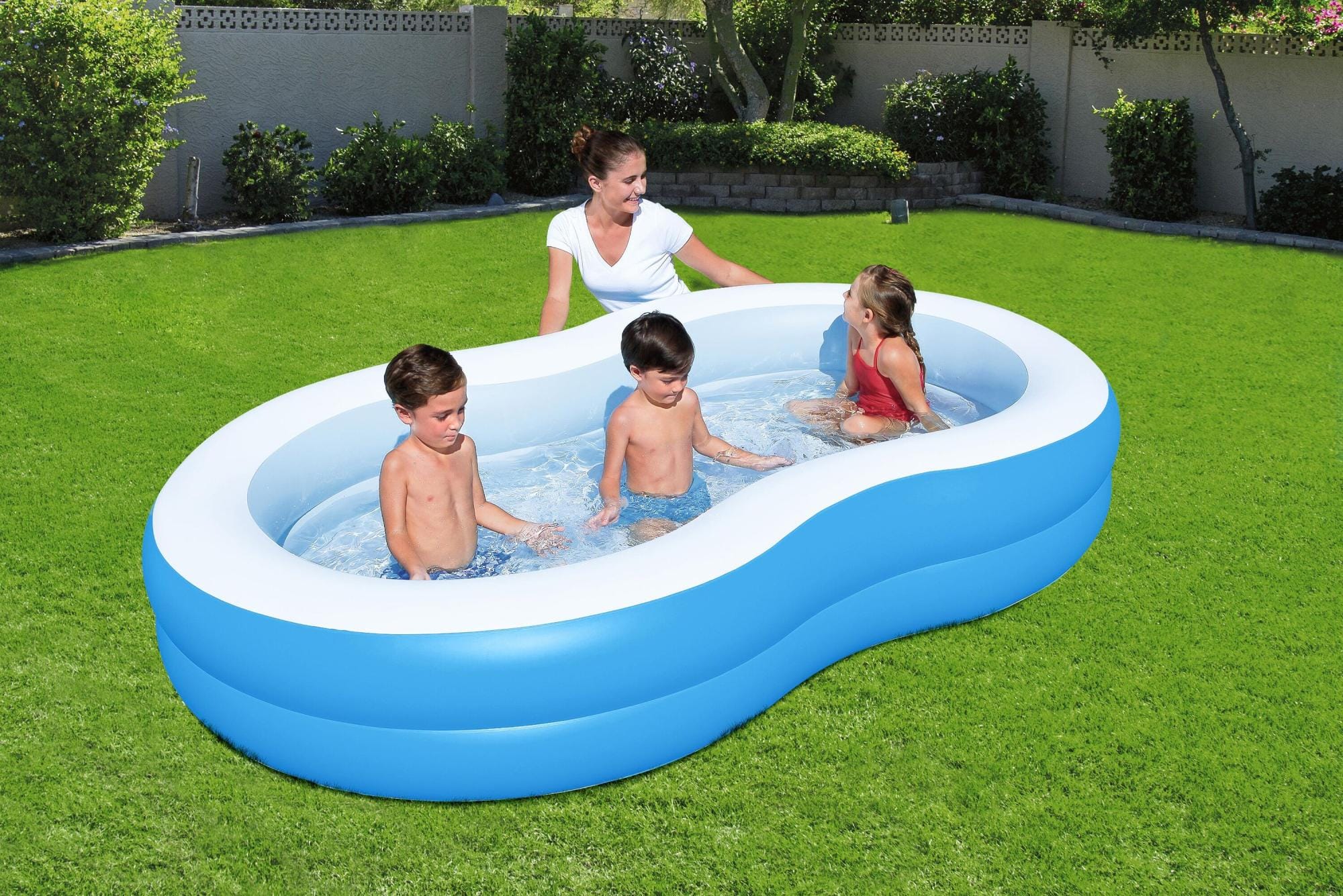 Opblaasbare spullen voor kinderen Bestway Big Lagoon Opblaasbaar Familiezwembad 2,62 m x 1,57 m x 46 cm Bestway 2