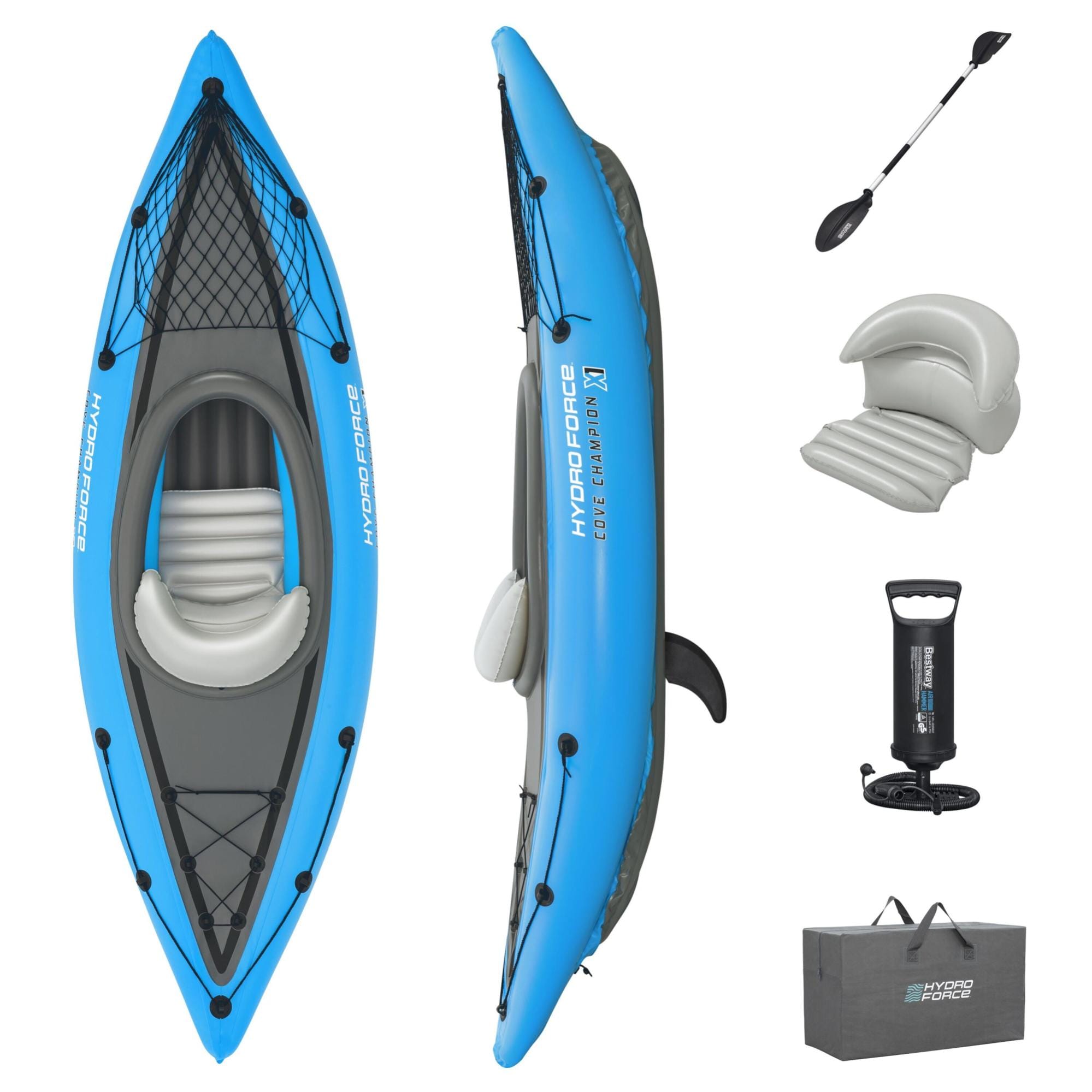 SUP en kajak Hydro Force Cove Champion X1 Opblaasbare Kajak Set voor 1 Persoon 2,75 m Bestway 1