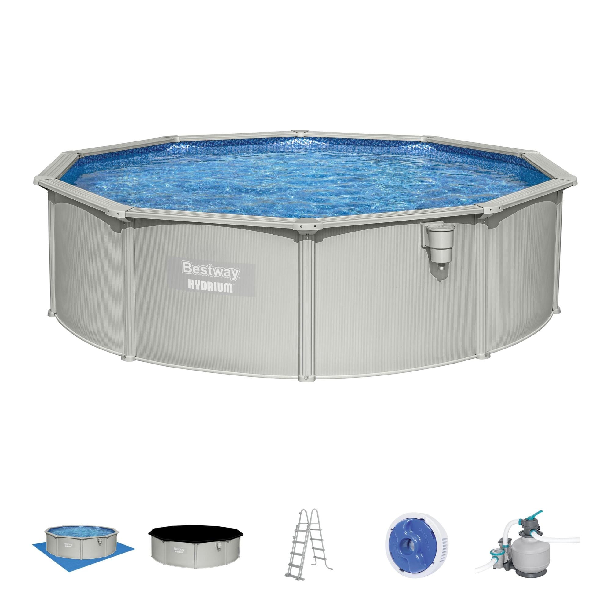 Bovengronds zwembad Bestway Hydrium Bovengronds Zwembad Set met Stalen Wanden 4,57 m x 1,22 m Bestway 1