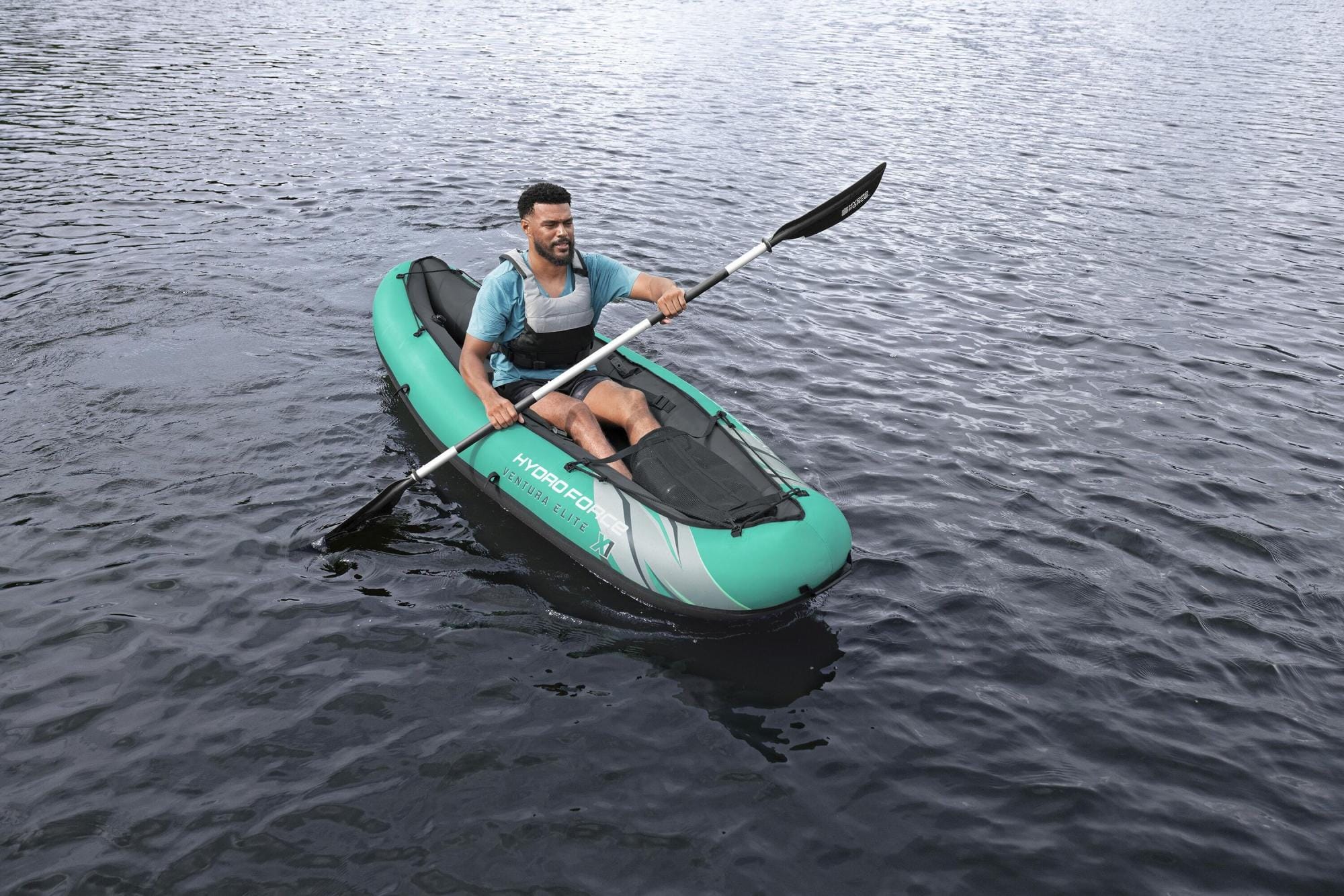 SUP en kajak Hydro Force Ventura Elite X1 Opblaasbare Kajak Set voor 1 Persoon 2,80 m Bestway 3
