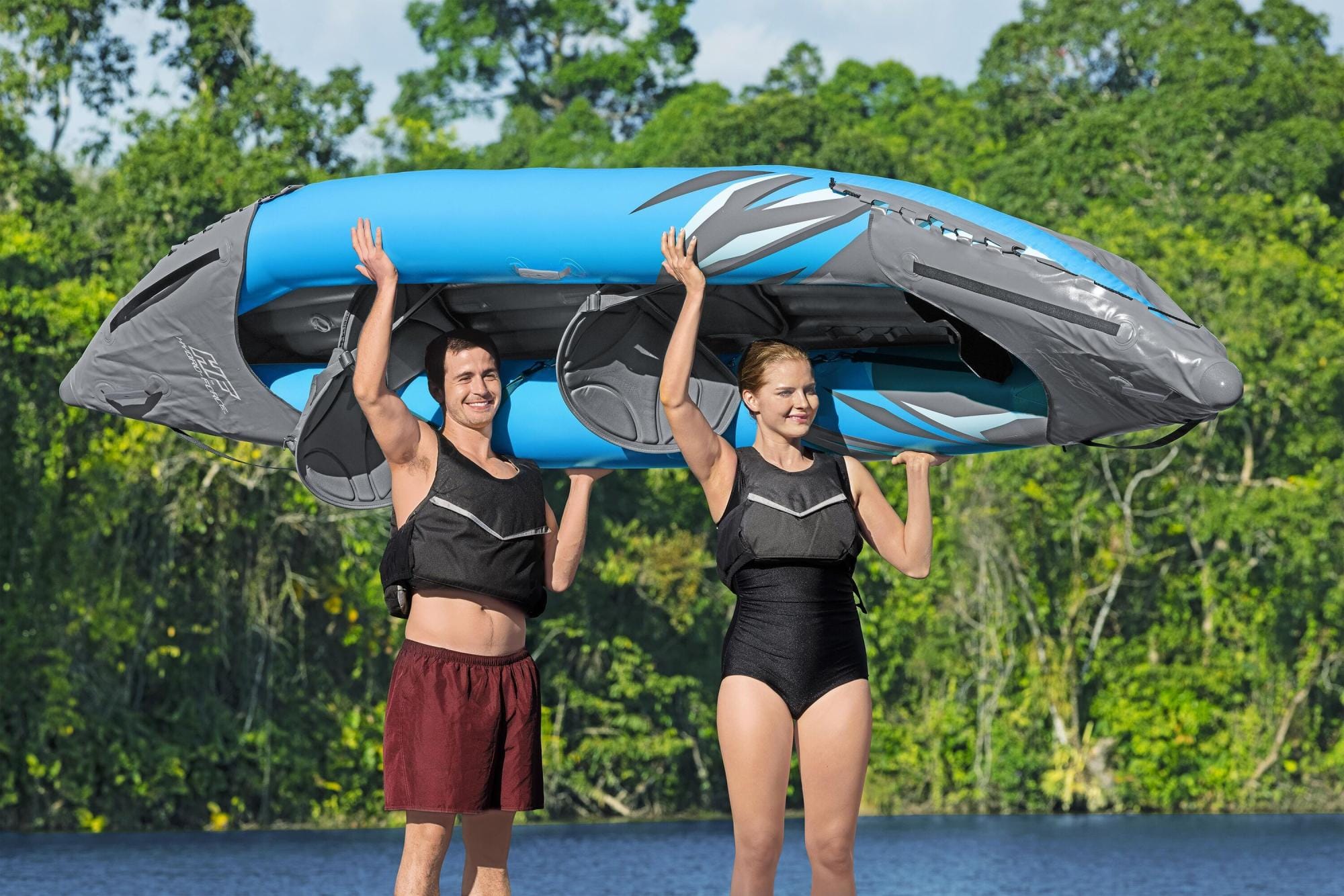 SUP en kajak Surge Elite opblaasbare kayak van 382x94 cm, voor 2 personen Bestway 4