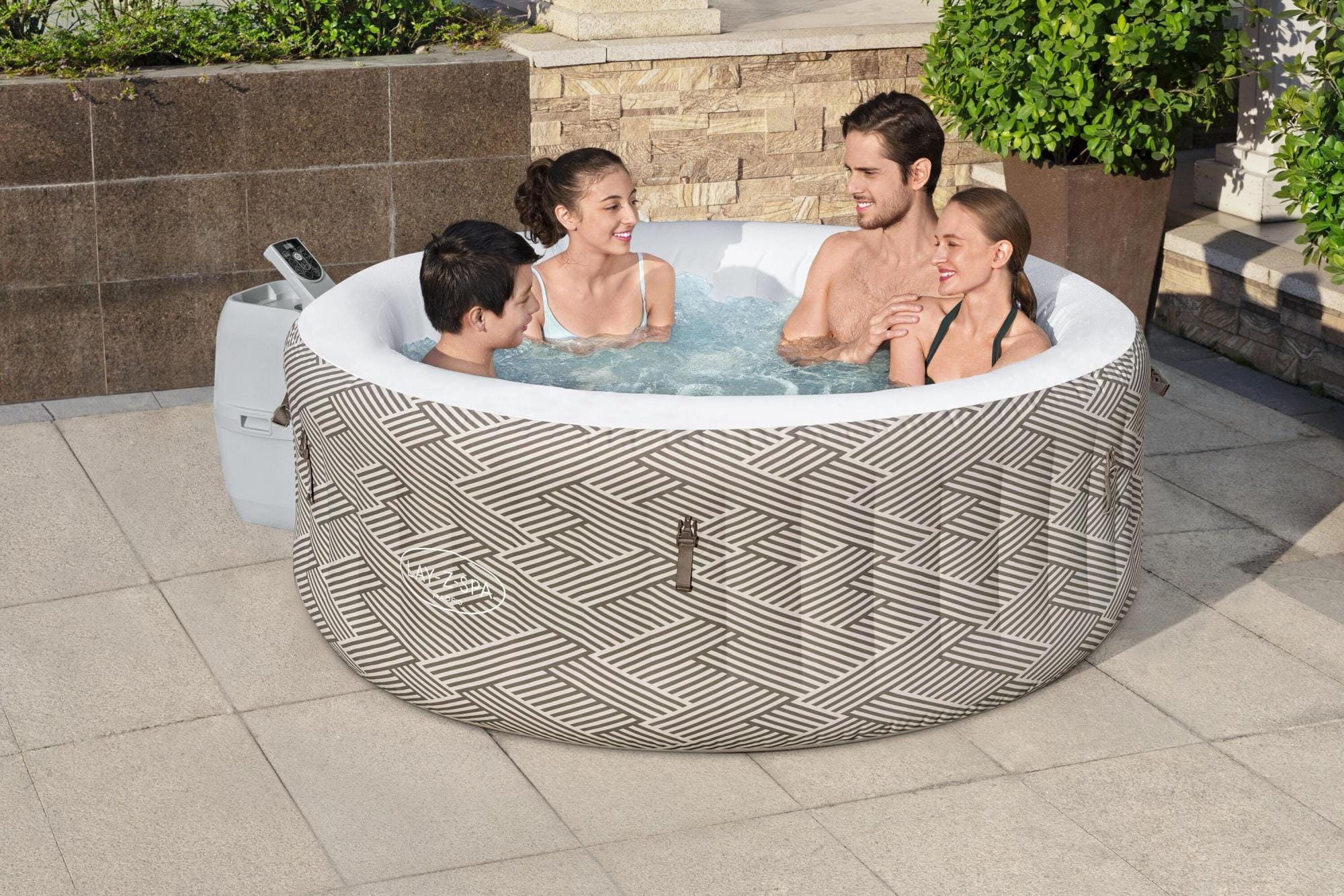 Opblaasbare bubbelbaden Lay-Z Spa Lay-Z-Spa Madrid AirJet opblaasbare spa 2-4 personen Bestway 1