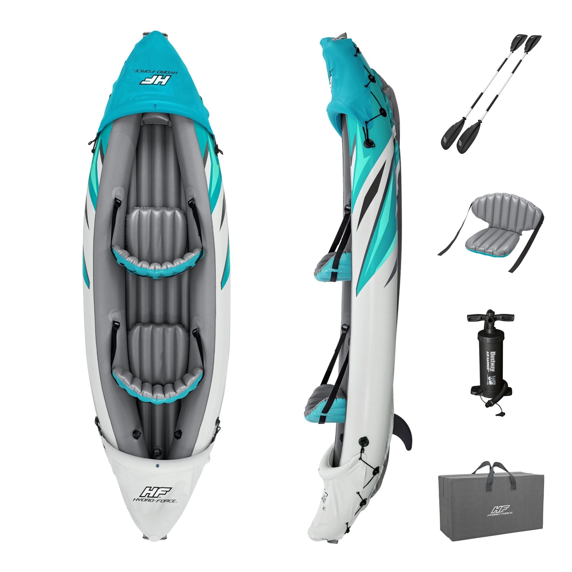 SUP en kajak Rapid Elite opblaasbare kayak van 312x98 cm, voor 2 personen Bestway 1