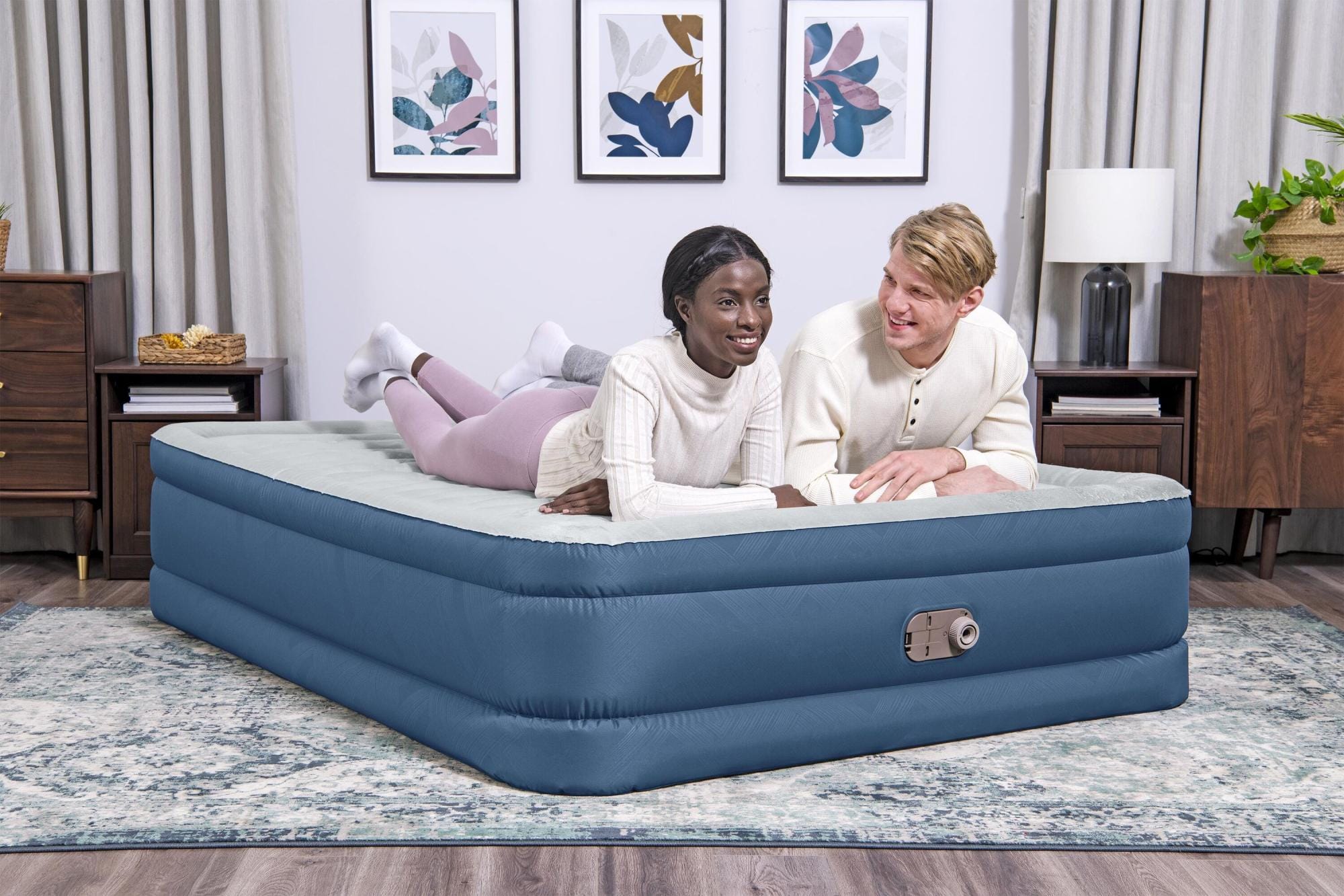 Luchtbed Bestway Fortech Snugable Top Queen Luchtmatras met Ingebouwde AC Pomp en Antimicrobiële coating 2,03 m x 1,52 m x 46 cm Bestway 6