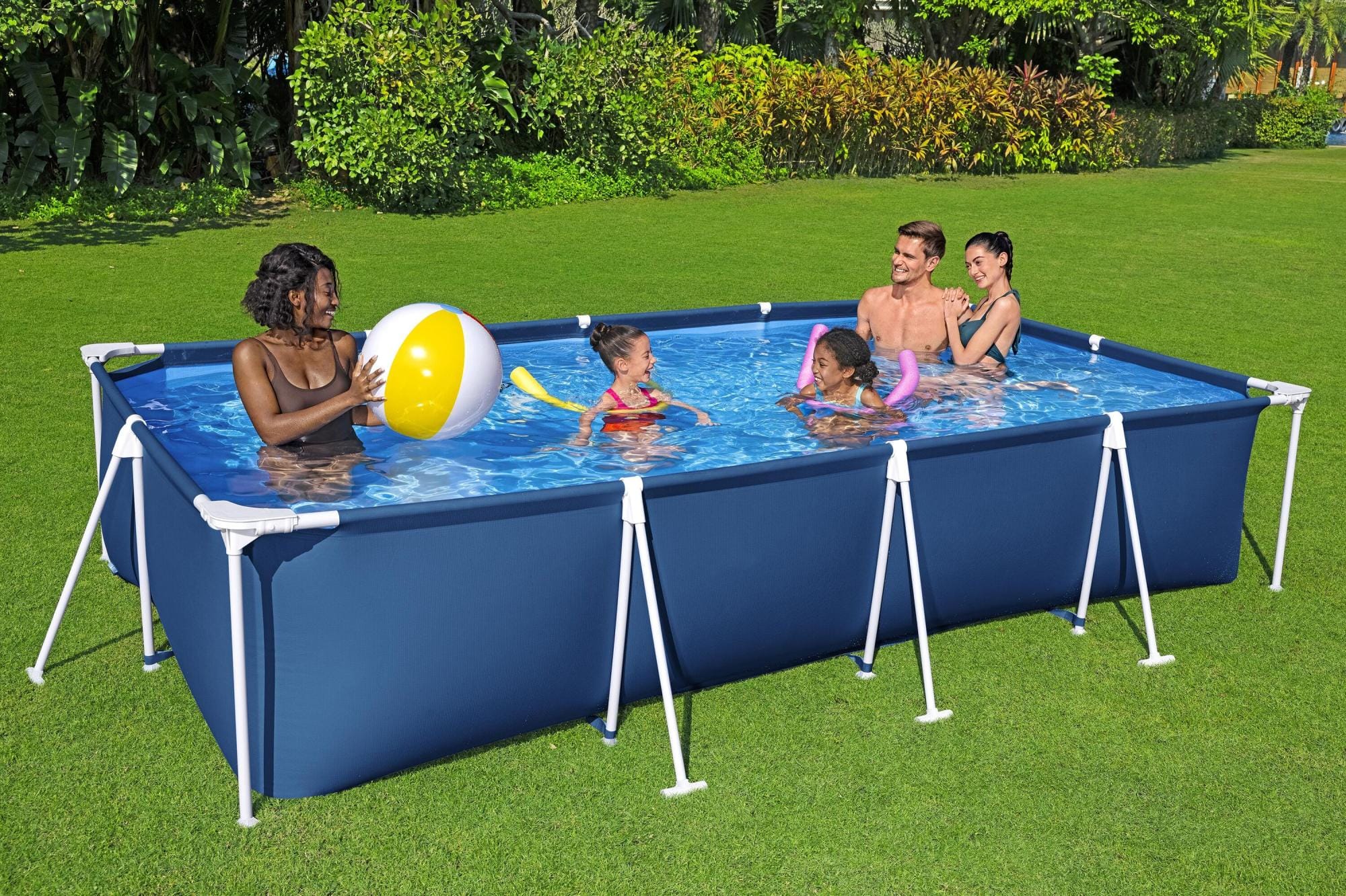 Bovengronds zwembad Steel Pro bovengrondse rechthoekige set van 400x211x81 cm Bestway 5