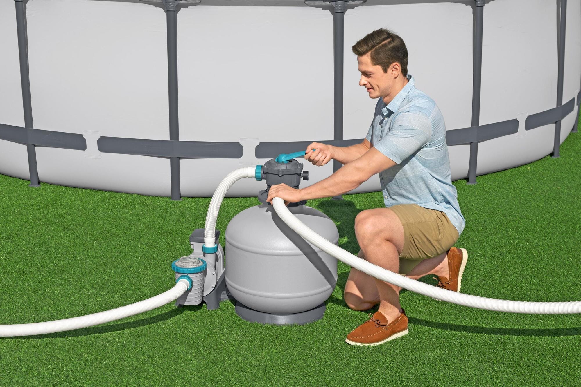 Accessoires Bestway 11.355 L Zandfilterpomp voor Bovengrondse Zwembaden Bestway 3