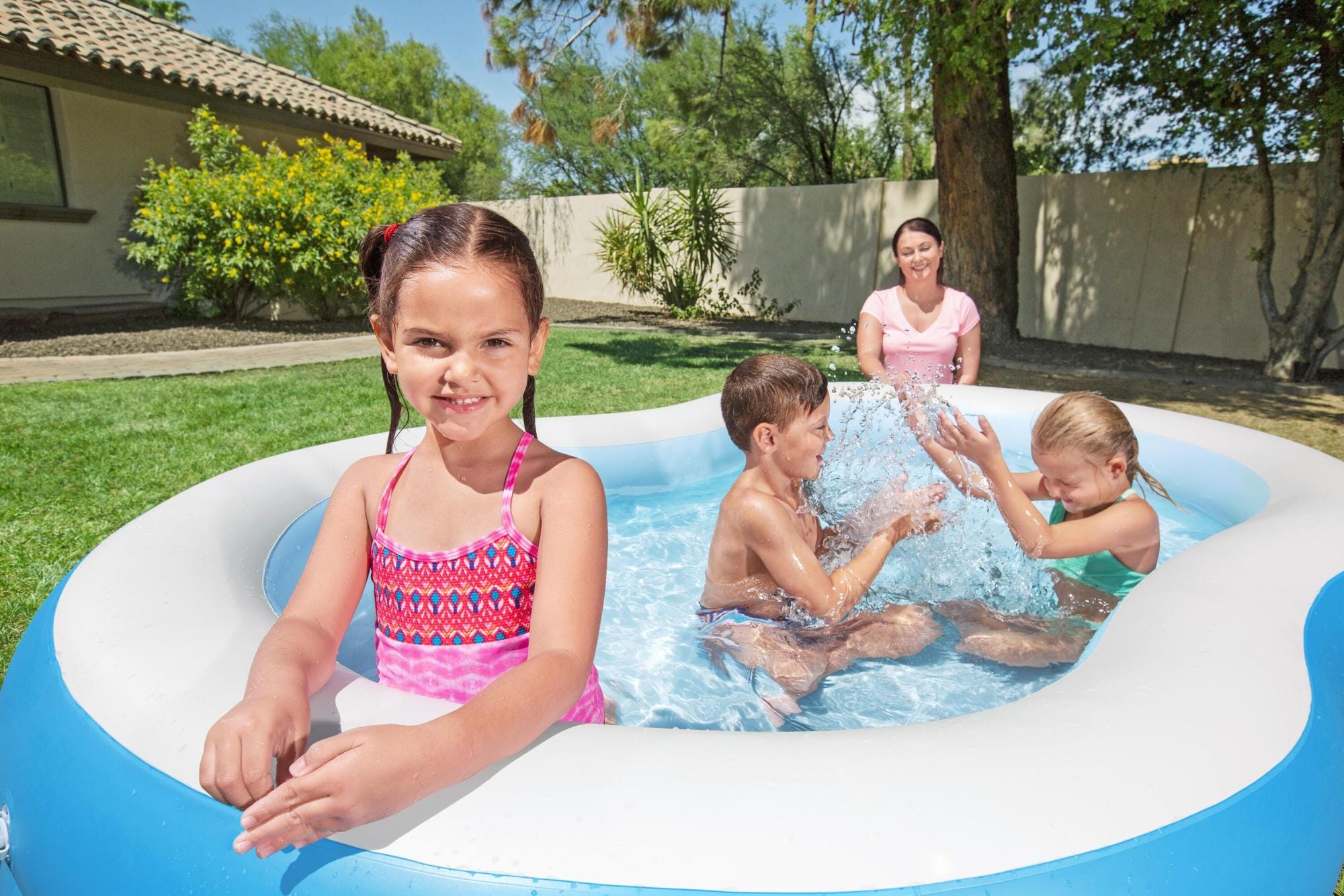 Opblaasbare spullen voor kinderen Bestway Big Lagoon Opblaasbaar Familiezwembad 2,62 m x 1,57 m x 46 cm Bestway 6