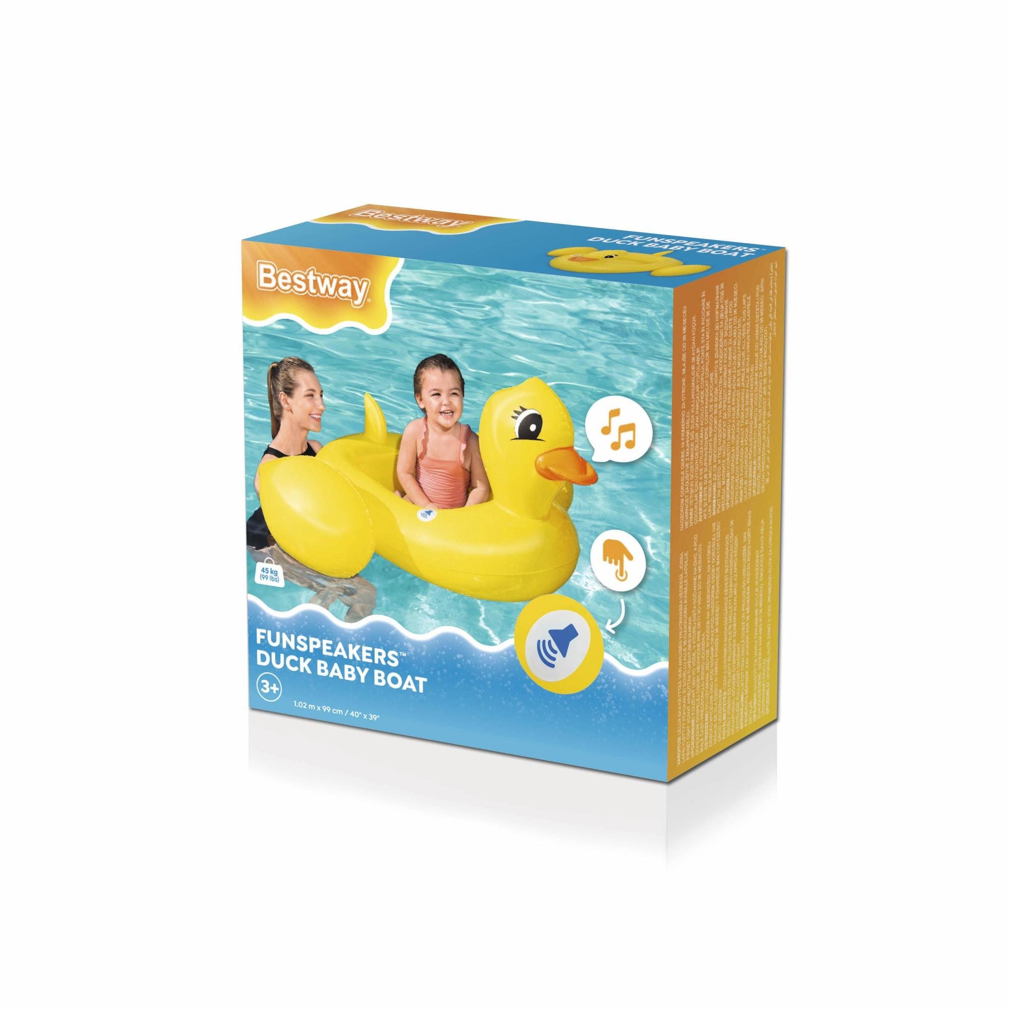 Opblaasbare spullen voor kinderen Bestway Funspeakers Opblaasbare Eendjes Babyboot Bestway 8