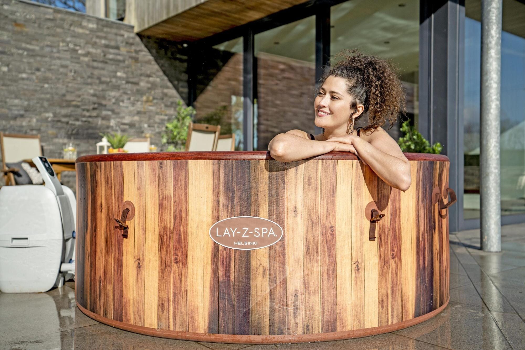 Opblaasbare bubbelbaden Lay-Z Spa Lay-Z-Spa Helsinki Smart AirJet Plus Opblaasbare Spa met Appbediening voor 5-7 Personen Bestway 12