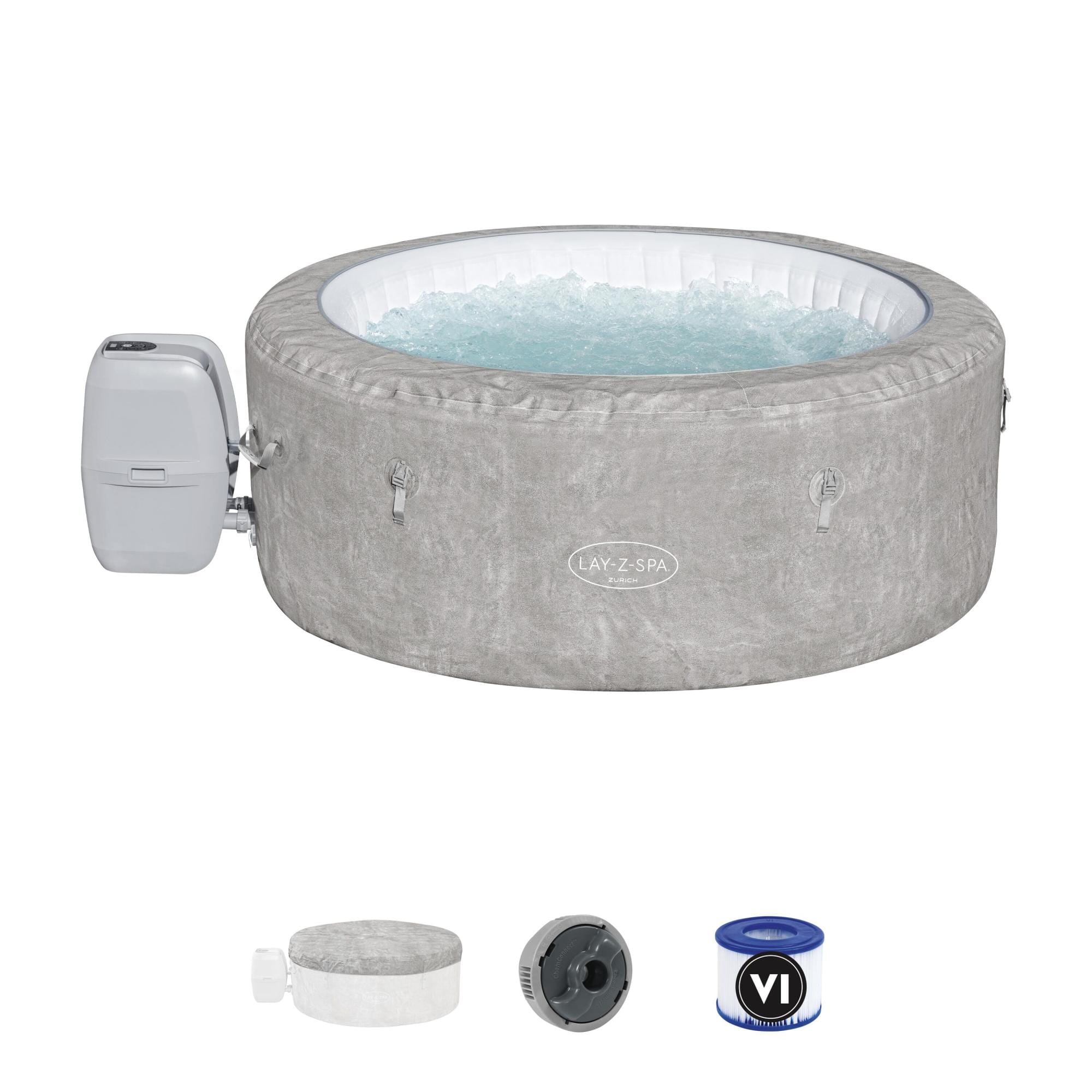 Opblaasbare bubbelbaden Lay-Z Spa Lay-Z-Spa Zurich AirJet opblaasbare spa 2-4 personen Bestway 1