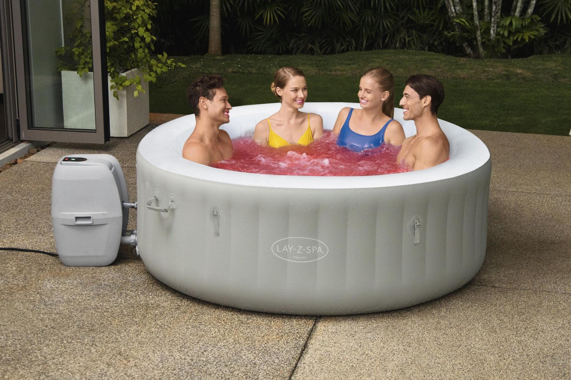Opblaasbare bubbelbaden Lay-Z Spa Lay-Z-Spa Tahiti AirJet opblaasbare spa 2-4 personen Bestway 5