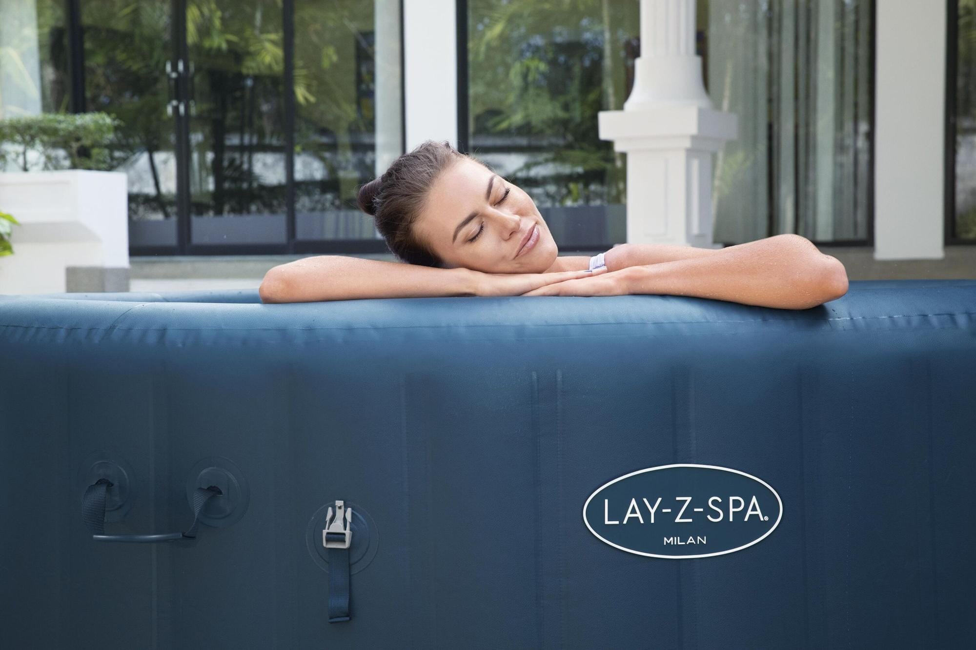 Opblaasbare bubbelbaden Lay-Z Spa Lay-Z-Spa Milan AirJet Plus opblaasbare hottub met appbediening 4-6 personen Bestway 33