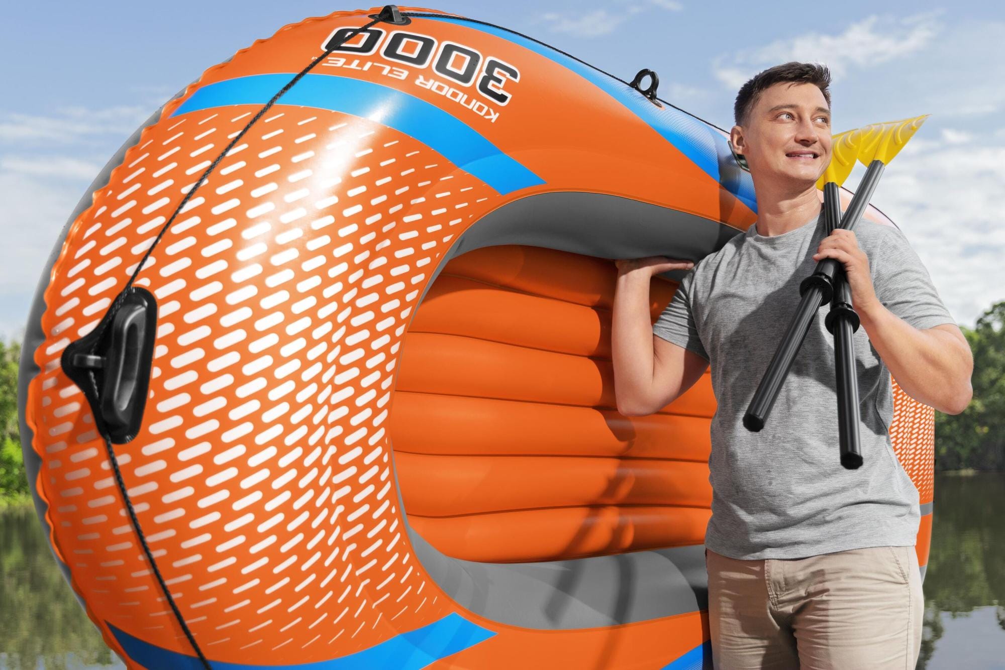 SUP en kajak Bestway Kondor Elite 3000 Opblaasbaar Vlot Set 2,46 m x 1,22 m Bestway 5