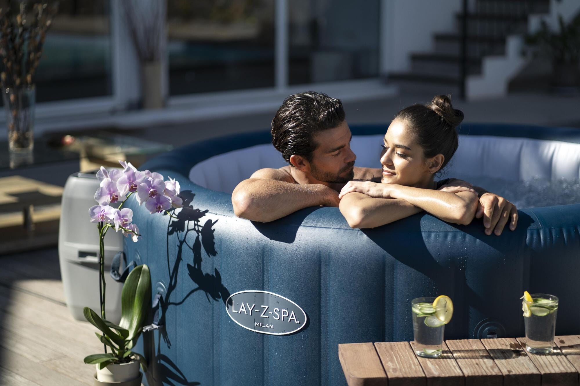 Opblaasbare bubbelbaden Lay-Z Spa Lay-Z-Spa Milan AirJet Plus opblaasbare hottub met appbediening 4-6 personen Bestway 23