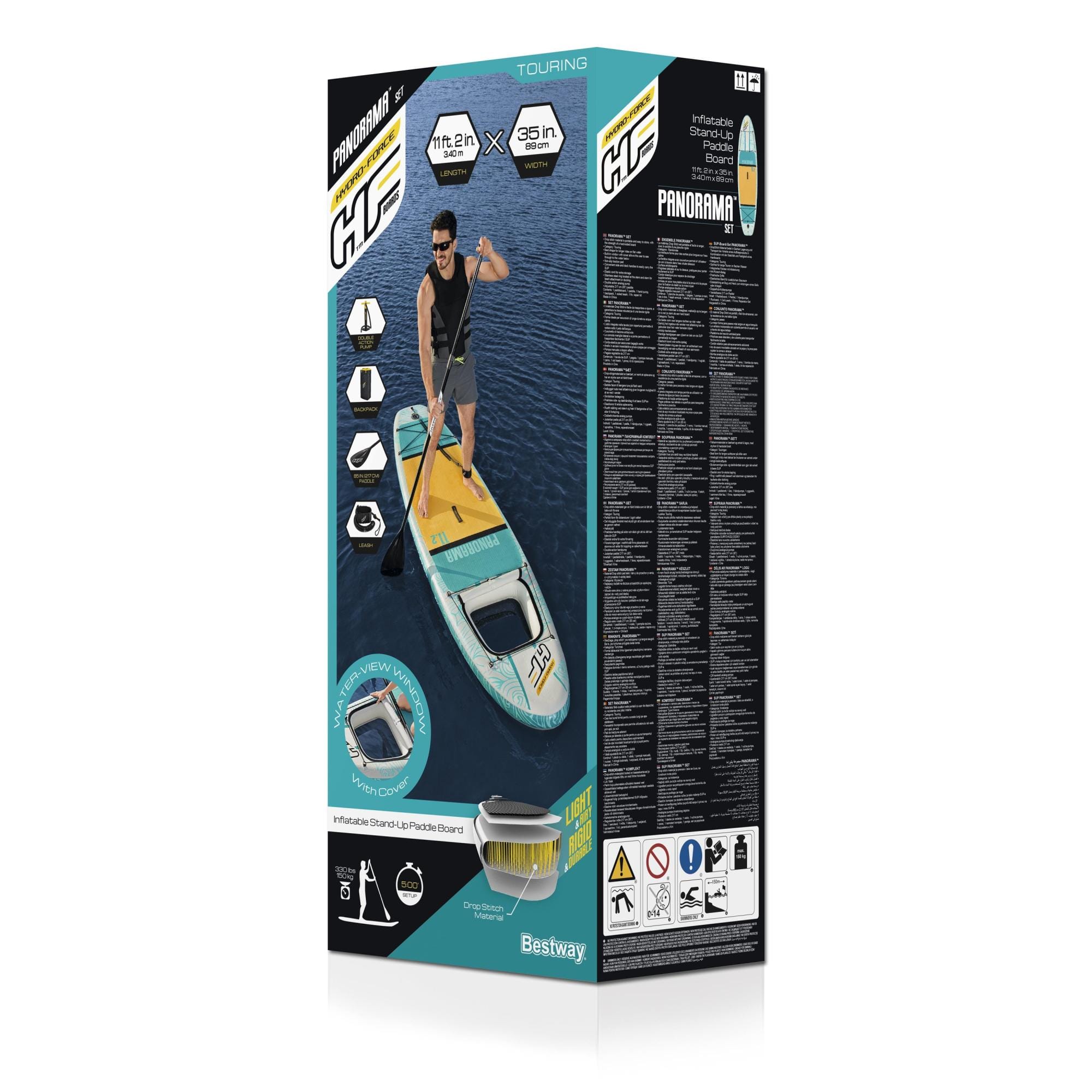 SUP en kajak Panorama opblaasbaar SUP-board van 340x89 cm Bestway 11