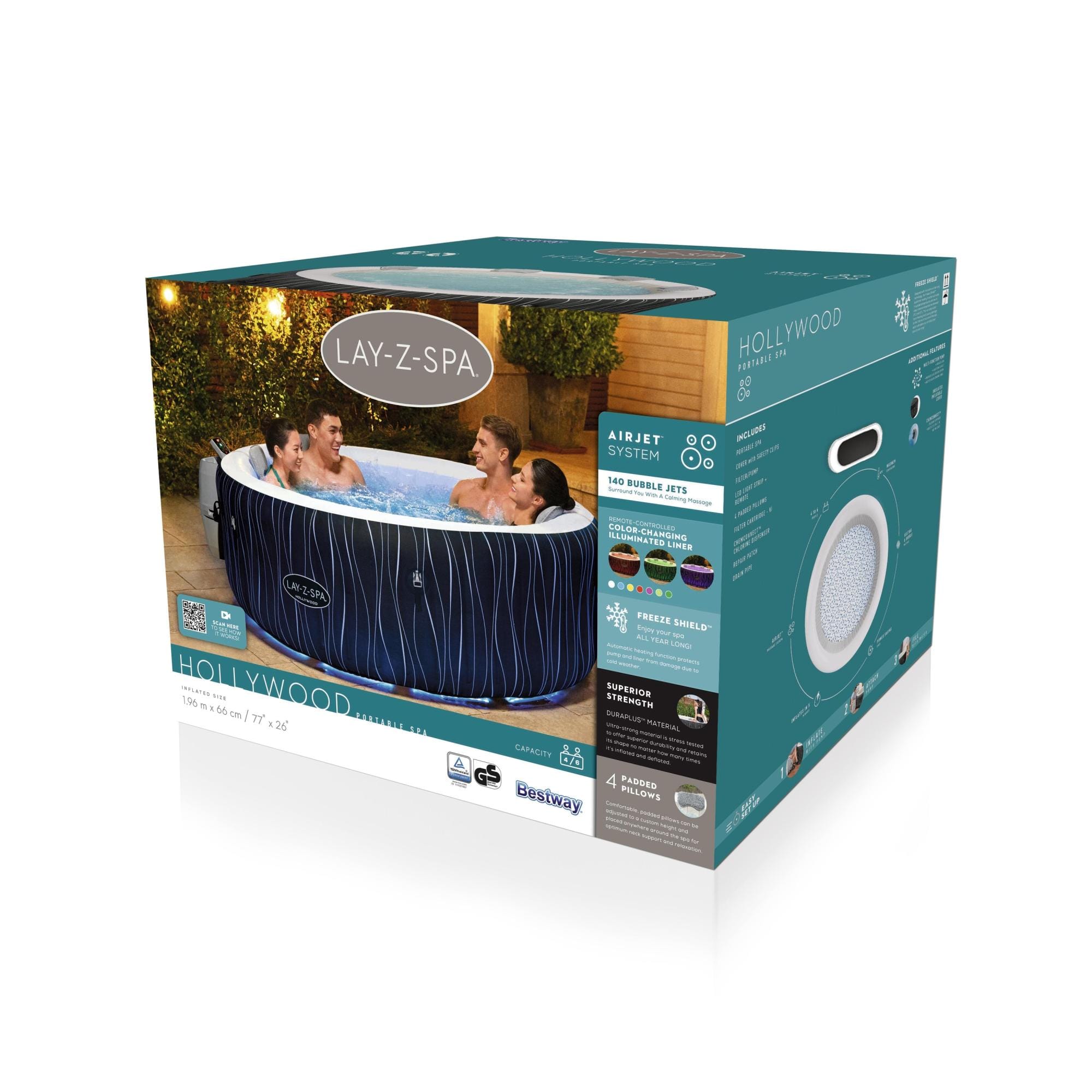 Opblaasbare bubbelbaden Lay-Z Spa Lay-Z-Spa Hollywood AirJet opblaasbare spa 4-6 personen Bestway 9