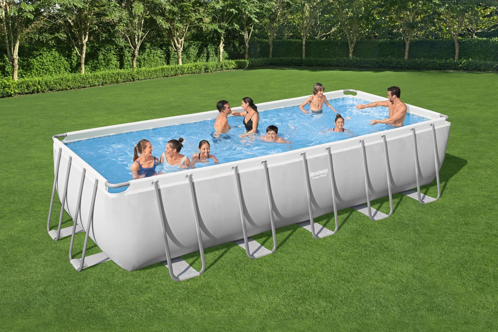 Bovengronds zwembad Bestway Power Steel Bovengronds Zwembad Set 6,40 m x 2,74 m x 1,32 m Bestway 3