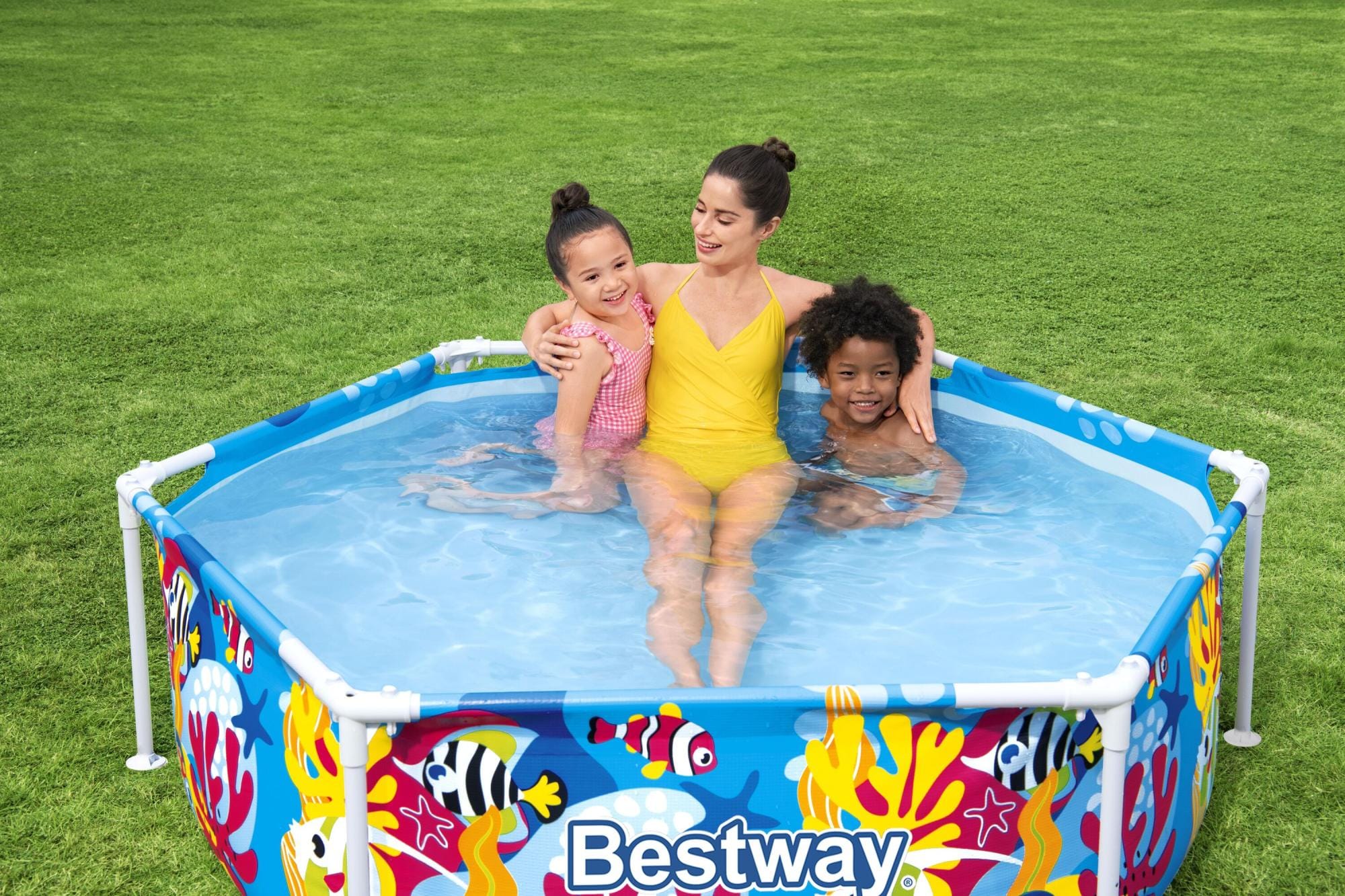 Opblaasbare spullen voor kinderen Bestway Steel Pro UV Careful Splash-in-Shade Rond Bovengronds Zwembad 1,83 m x 51 cm Bestway 5