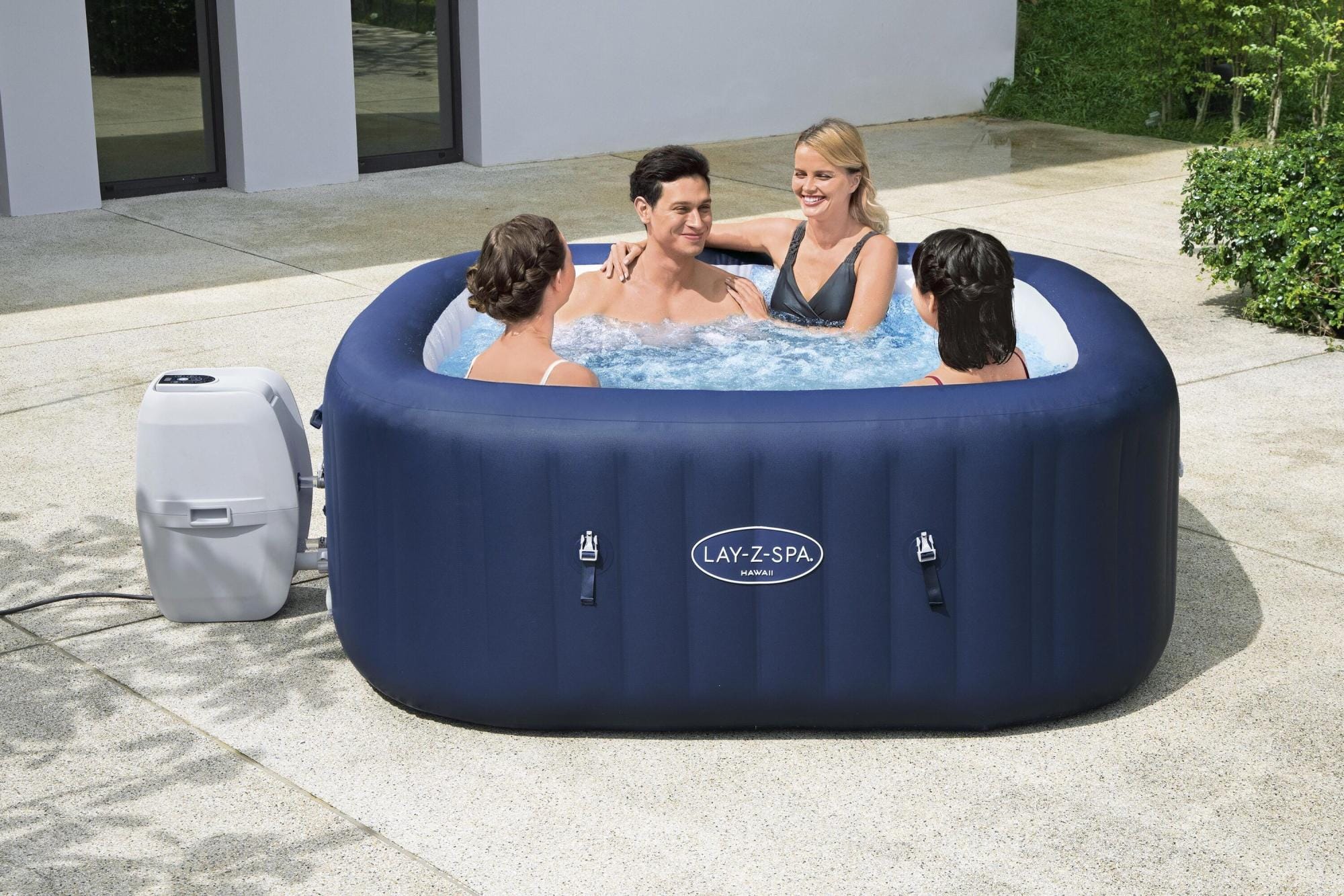 Opblaasbare bubbelbaden Lay-Z Spa Lay-Z-Spa Hawaii AirJet opblaasbare spa 4-6 personen Bestway 1