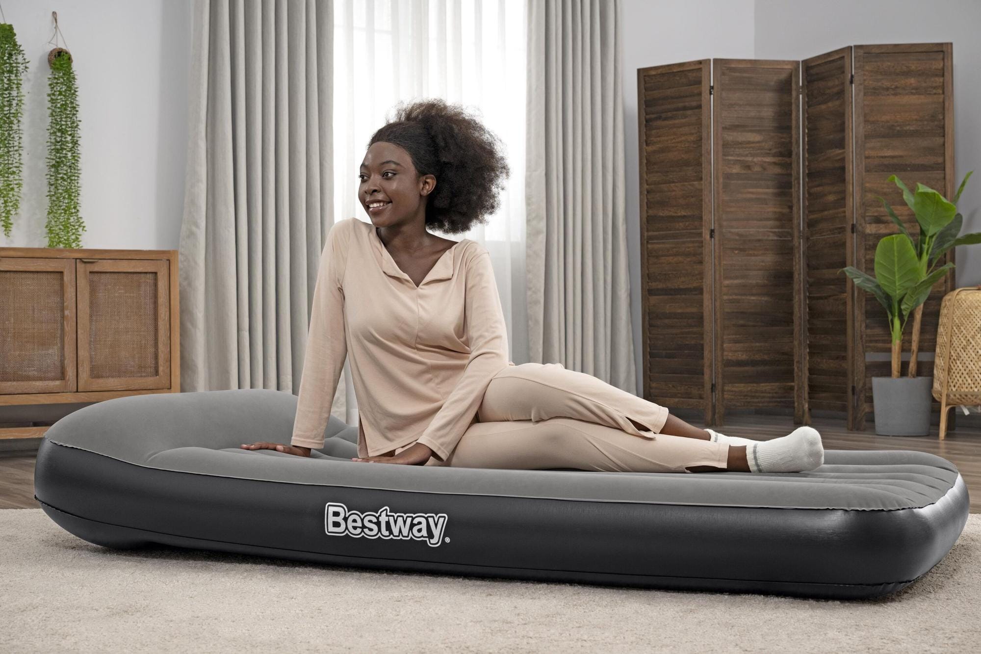 Luchtbed Bestway Tritech Twin Luchtmatras met Ingebouwde USB-Pomp 1,88 m x 99 cm x 30 cm Bestway 2