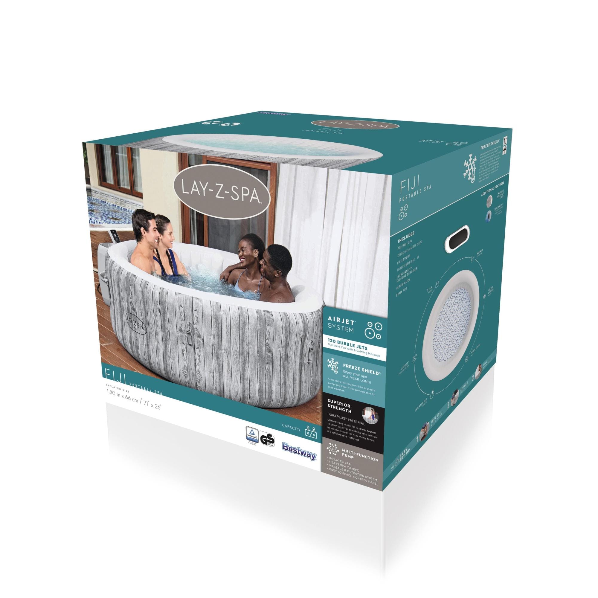 Opblaasbare bubbelbaden Lay-Z Spa Lay-Z-Spa Fiji AirJet opblaasbare spa 2-4 personen Bestway 10