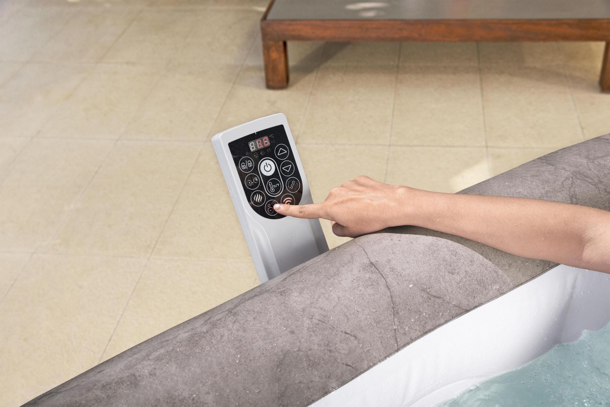 Opblaasbare bubbelbaden Lay-Z Spa Lay-Z-Spa Rome Energy-Efficient Smart AirJet Opblaasbare Spa met App Bediening 4-6 Personen Bestway 9