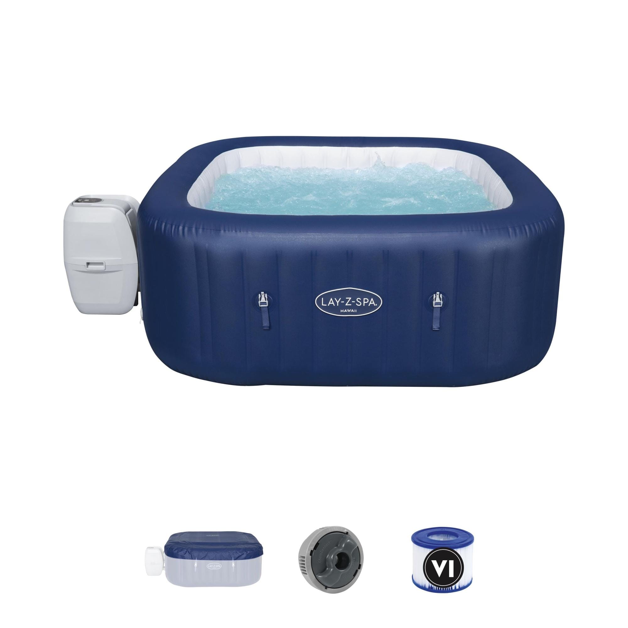 Opblaasbare bubbelbaden Lay-Z Spa Lay-Z-Spa Hawaii AirJet opblaasbare spa 4-6 personen Bestway 1