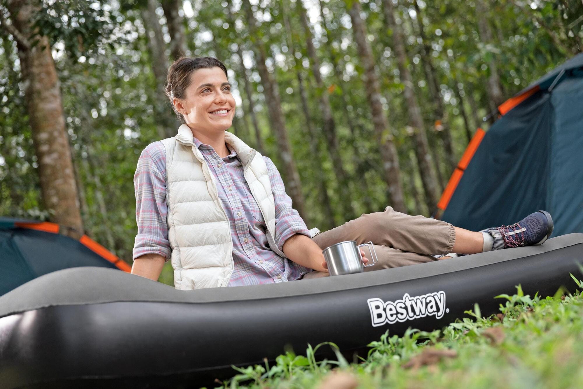 Luchtbed Bestway Tritech Twin Luchtmatras met Ingebouwde USB-Pomp 1,88 m x 99 cm x 30 cm Bestway 5