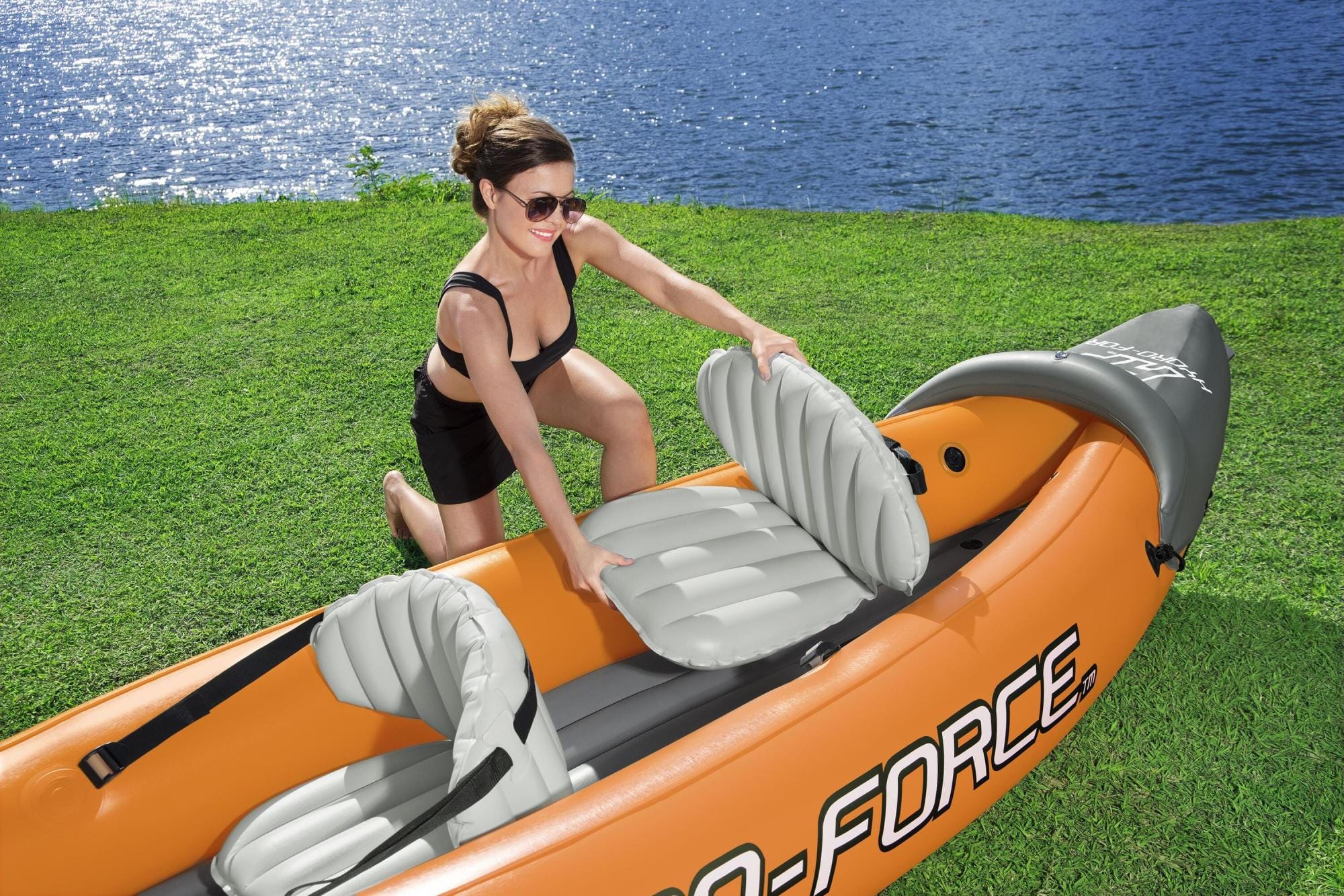 SUP en kajak Rapid opblaasbare kayak van 321x100 cm, voor 2 personen Bestway 1