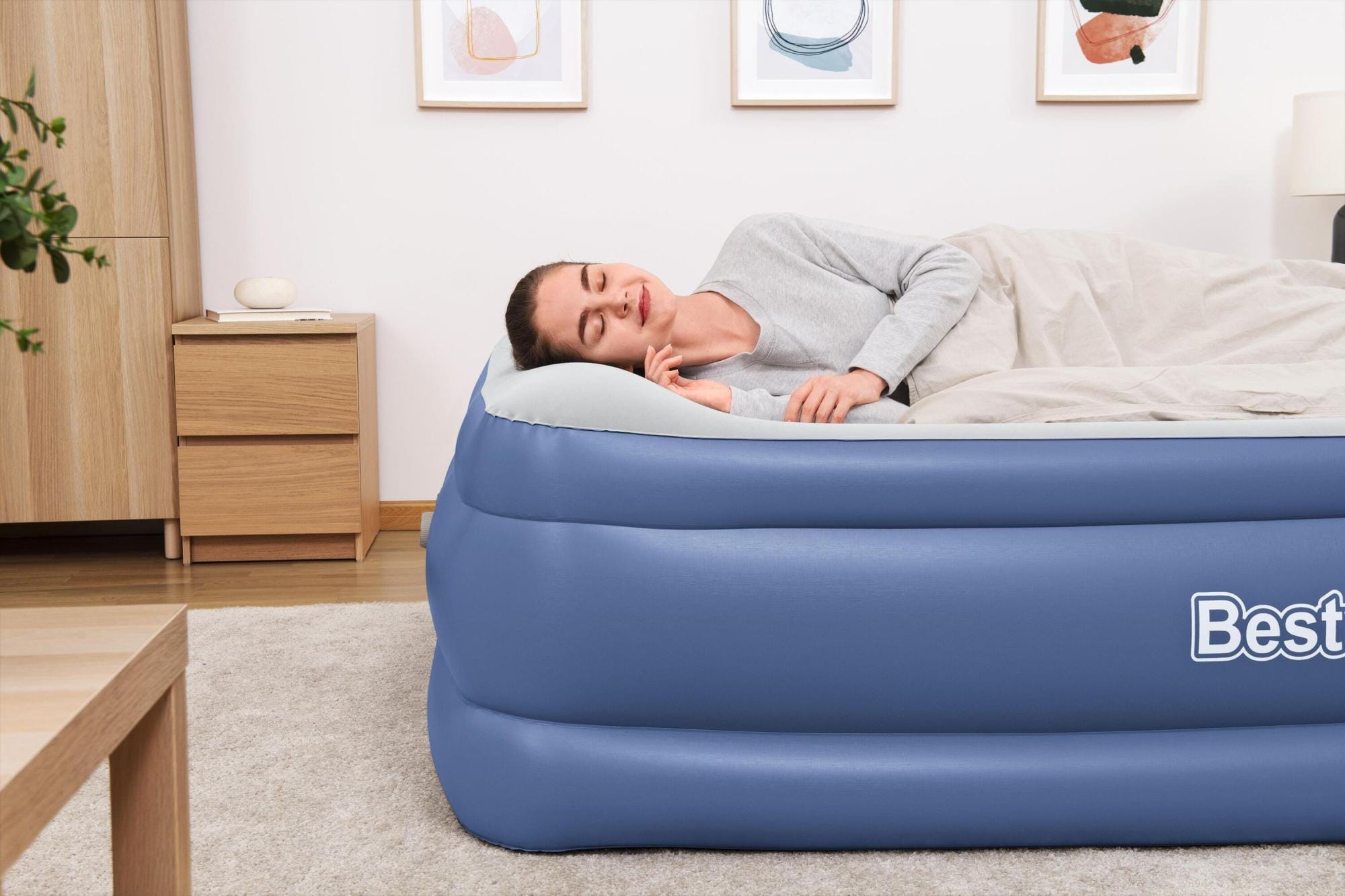 Luchtbed Bestway Tritech Queen Luchtmatras met Ingebouwde AC-Pomp 2,03 m x 1,52 m x 61 cm Bestway 1