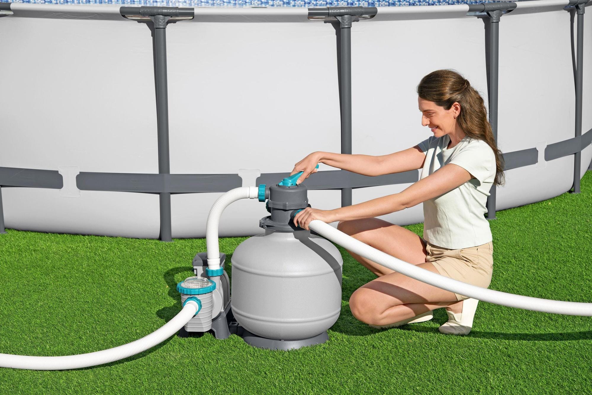 Accessoires Bestway 8.327 L Zandfilterpomp voor Bovengrondse Zwembaden Bestway 1